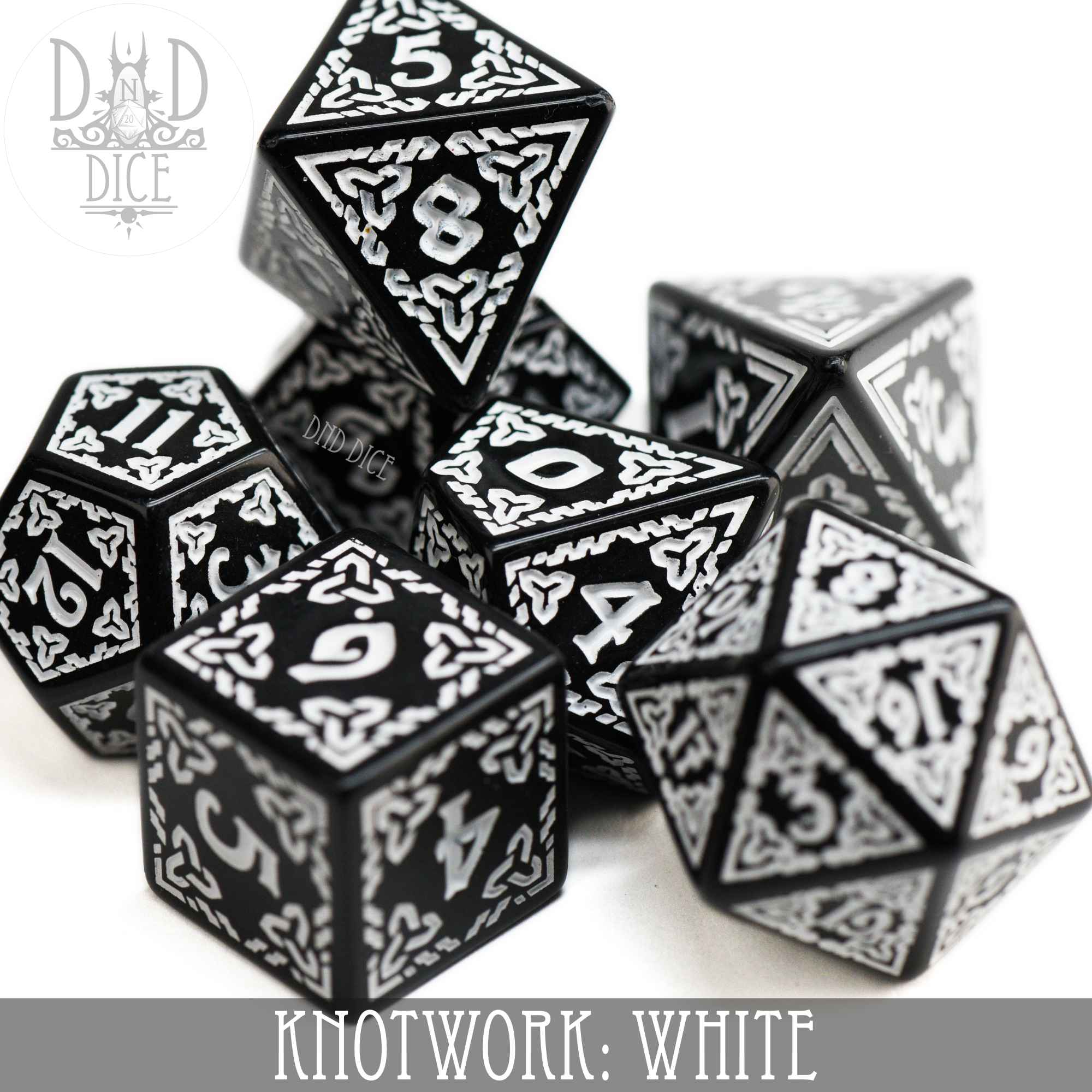 Knotwork: White Dice Set - Image 2
