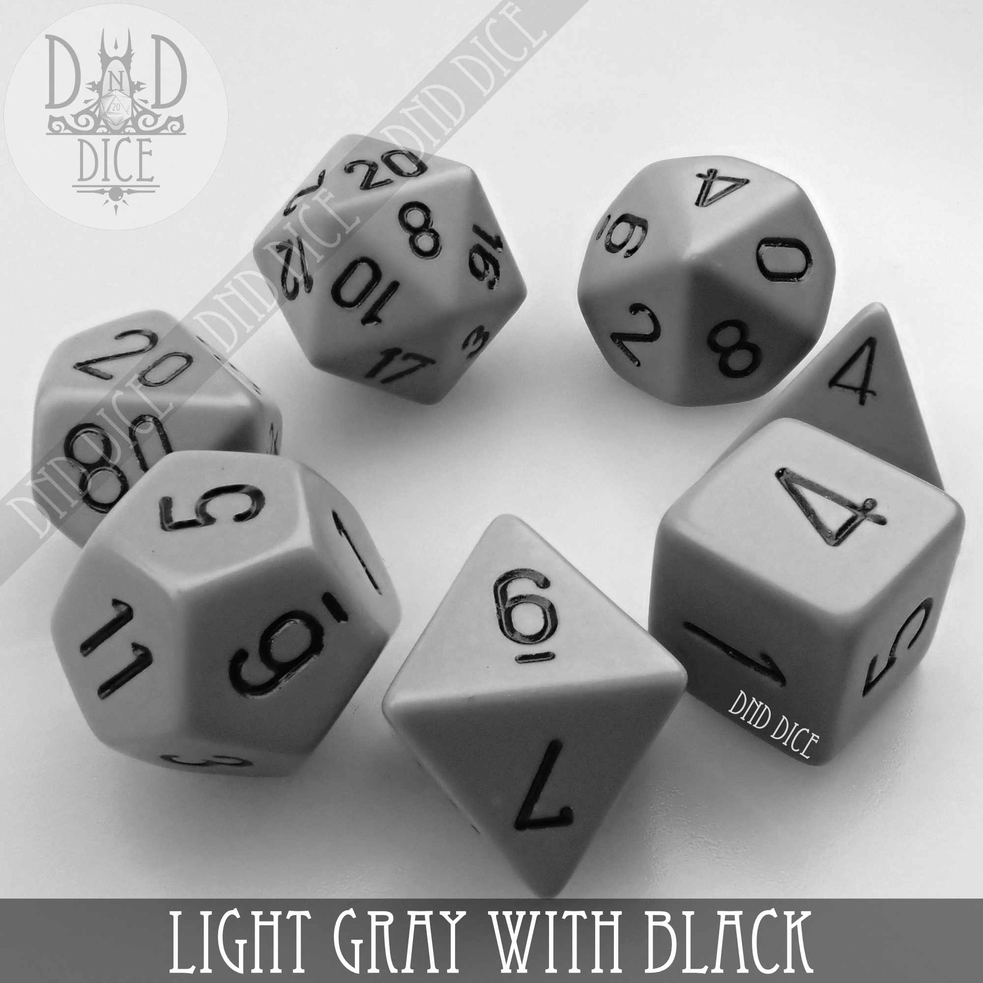 Light Gray with Black Dice Set - Image 3