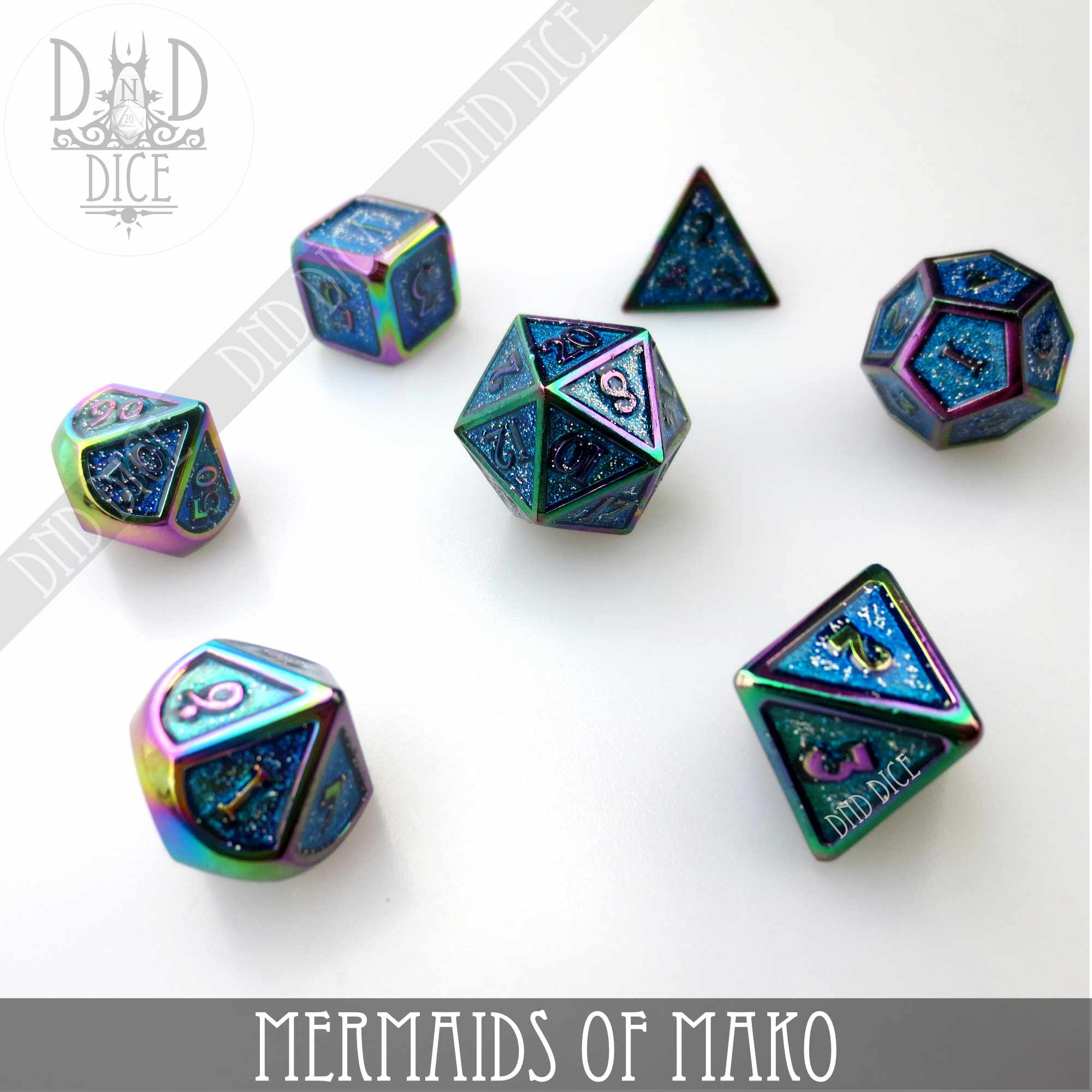 Mermaids of Mako Metal Dice Set - Image 3