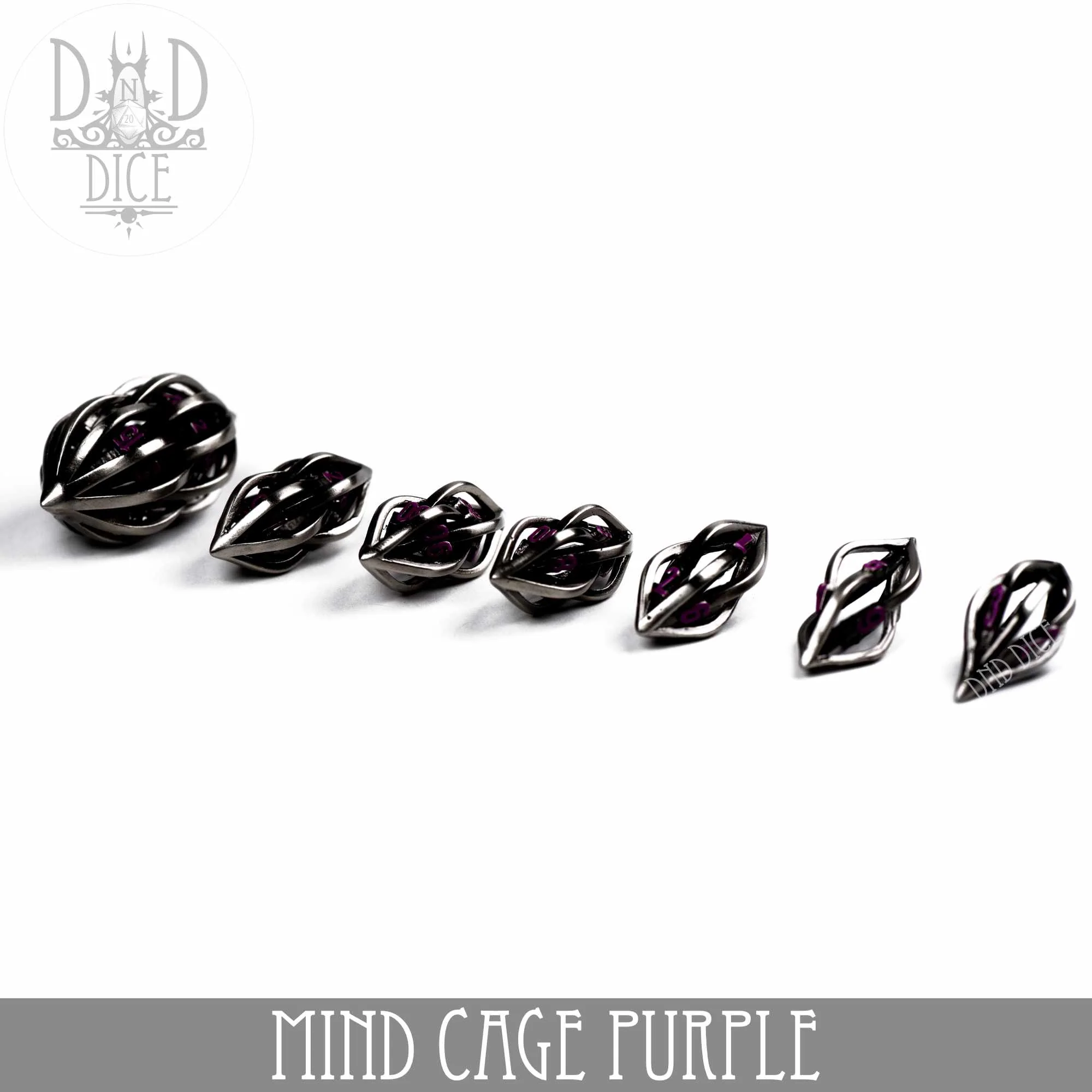 Mind Cage Purple - Metal Dice Set (Gift Box) - Image 2