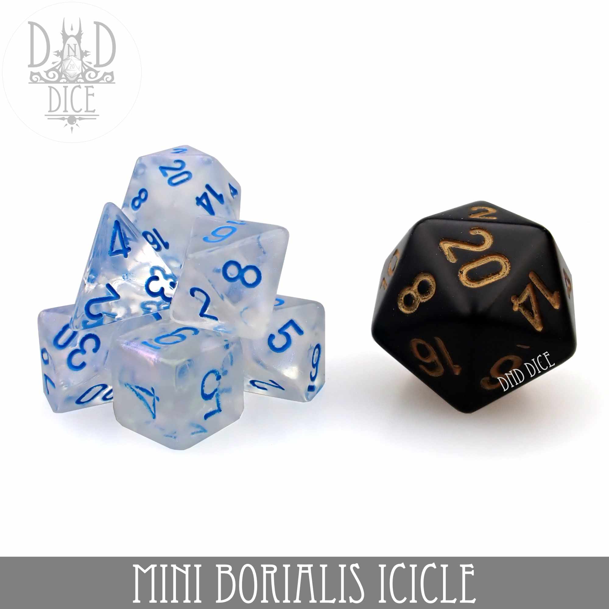 Mini Borialis Icicle Dice Set (10mm) - Image 4