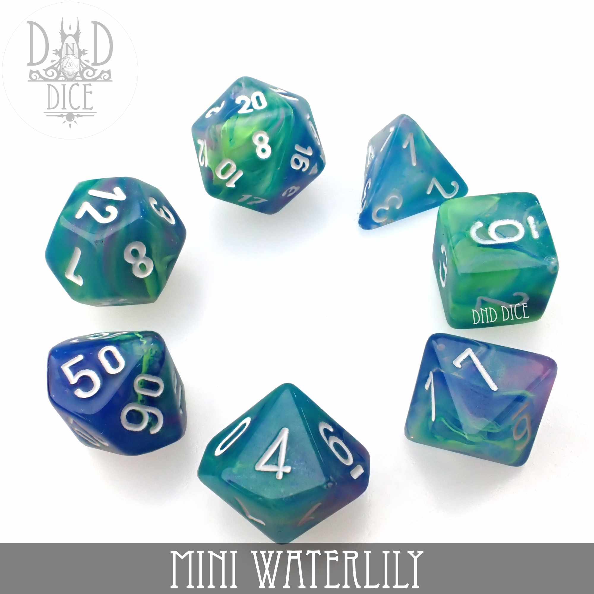 Mini Waterlily Dice Set (10mm) - Image 3