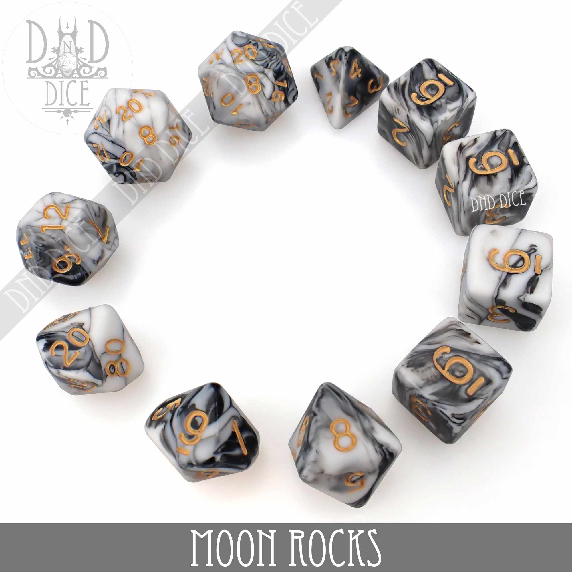 Moon Rocks 7 or 11 Dice Set - Image 3