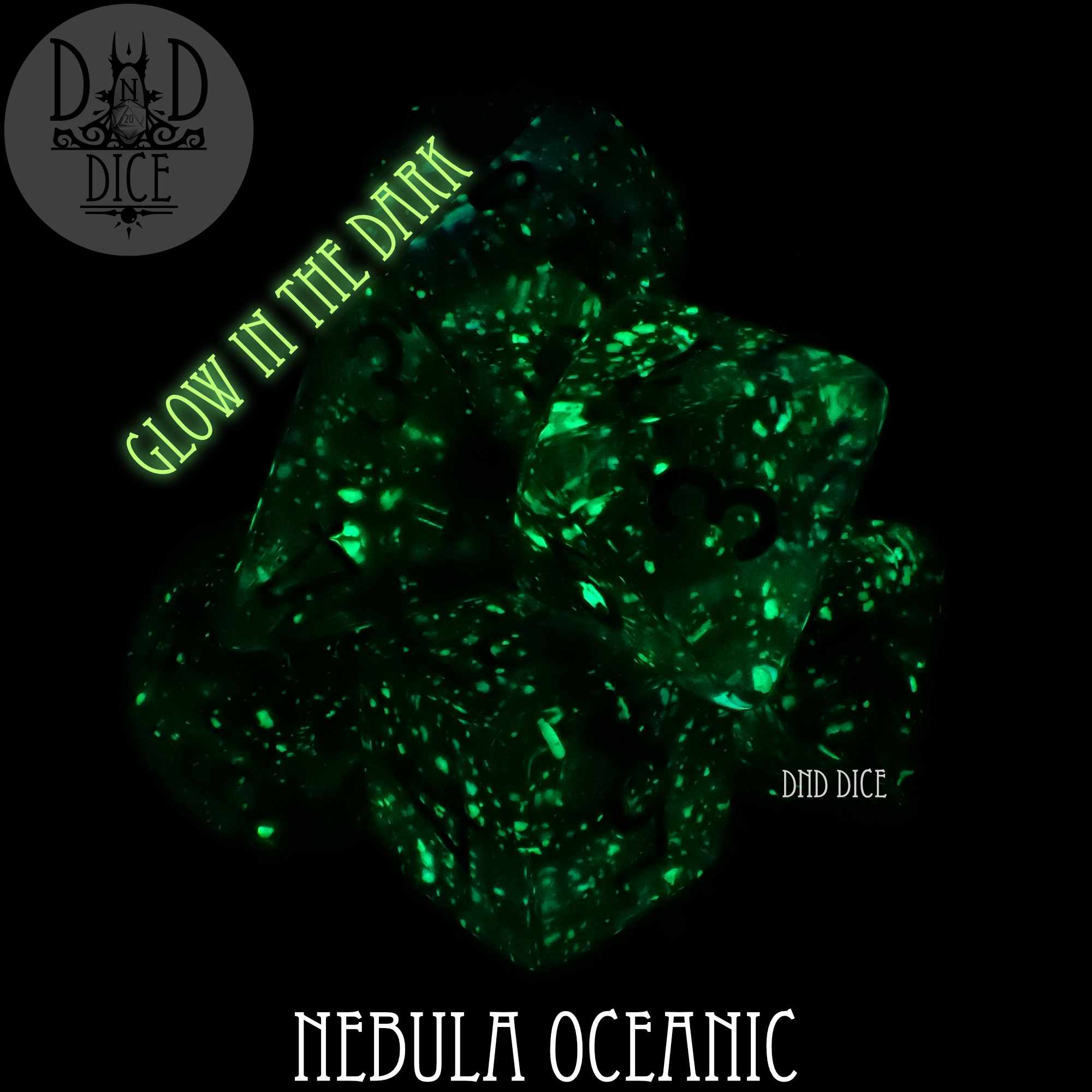 Nebula Oceanic 7 or 11 Dice Set (Glow) - Image 6