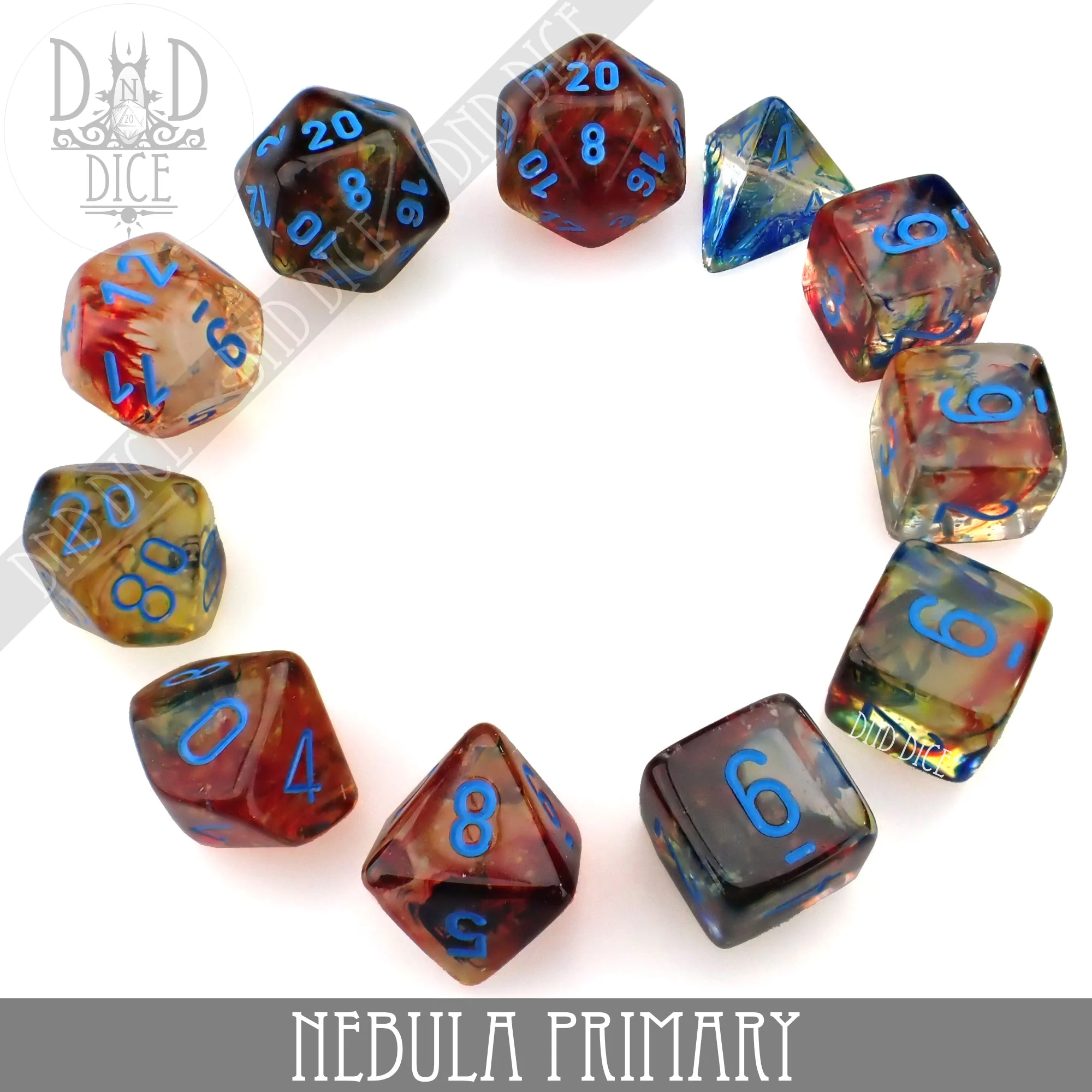 Nebula Primary 7 or 11 Dice Set (Glow) - Image 3