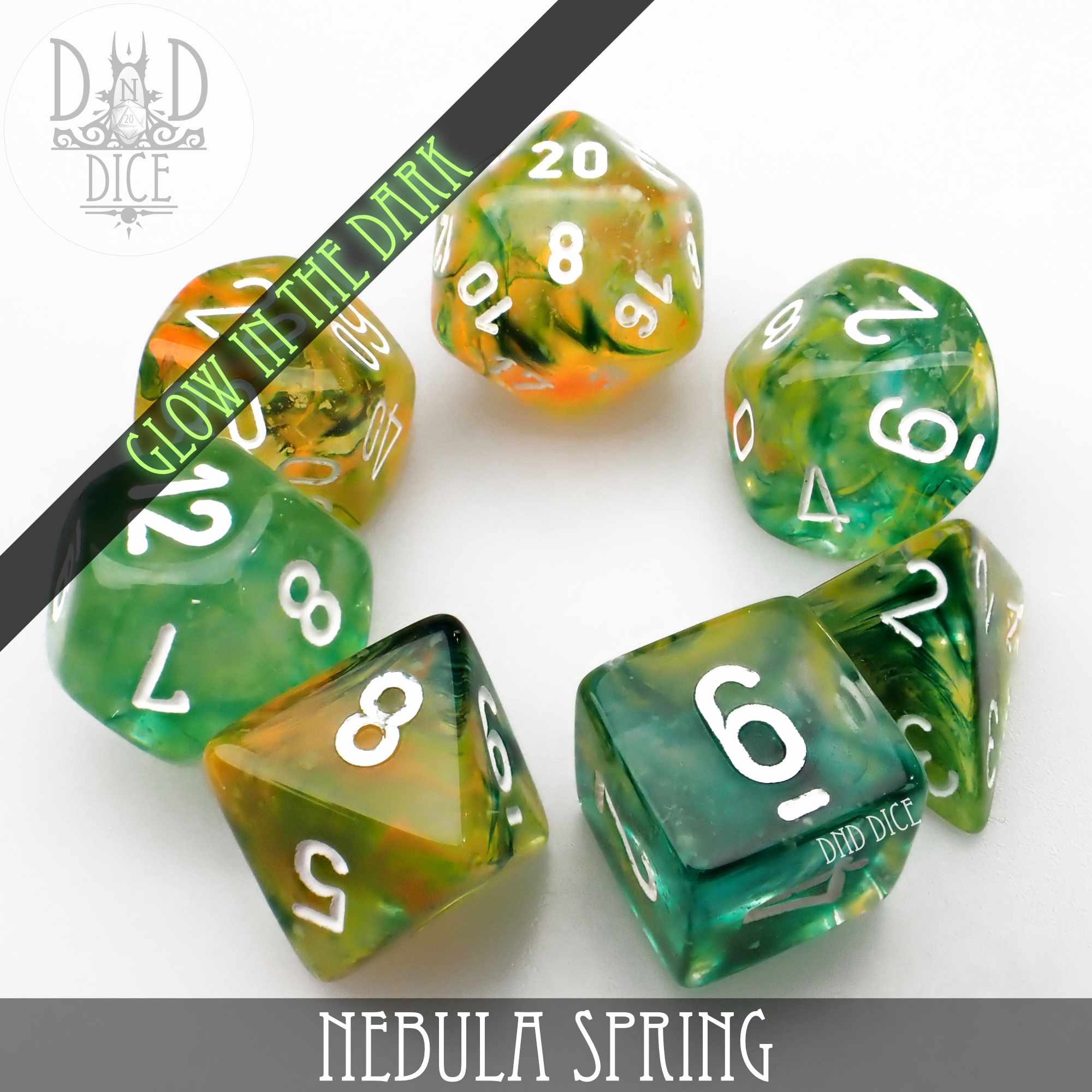 Nebula Spring Dice Set (Glow) - Image 3