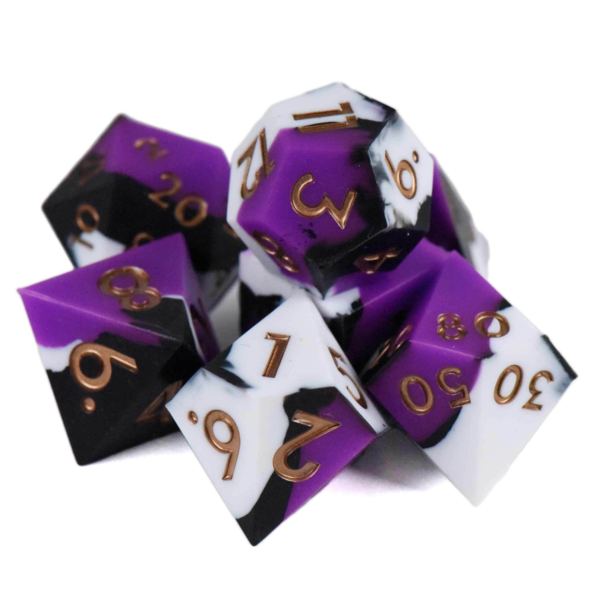 Night Orchid Silicone Dice Set - Image 2