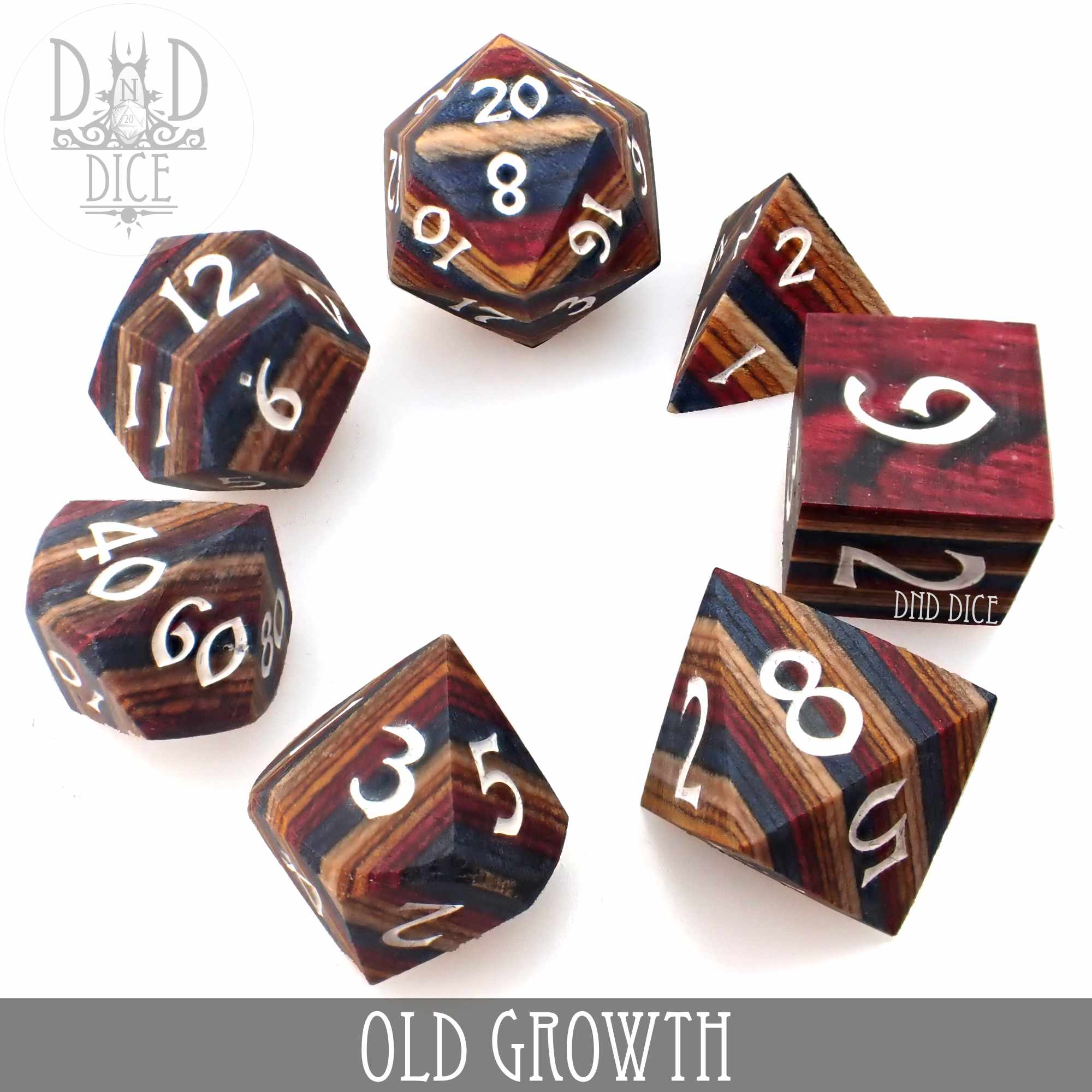 Old Growth Wood Dice Set (Gift Box) - Image 3