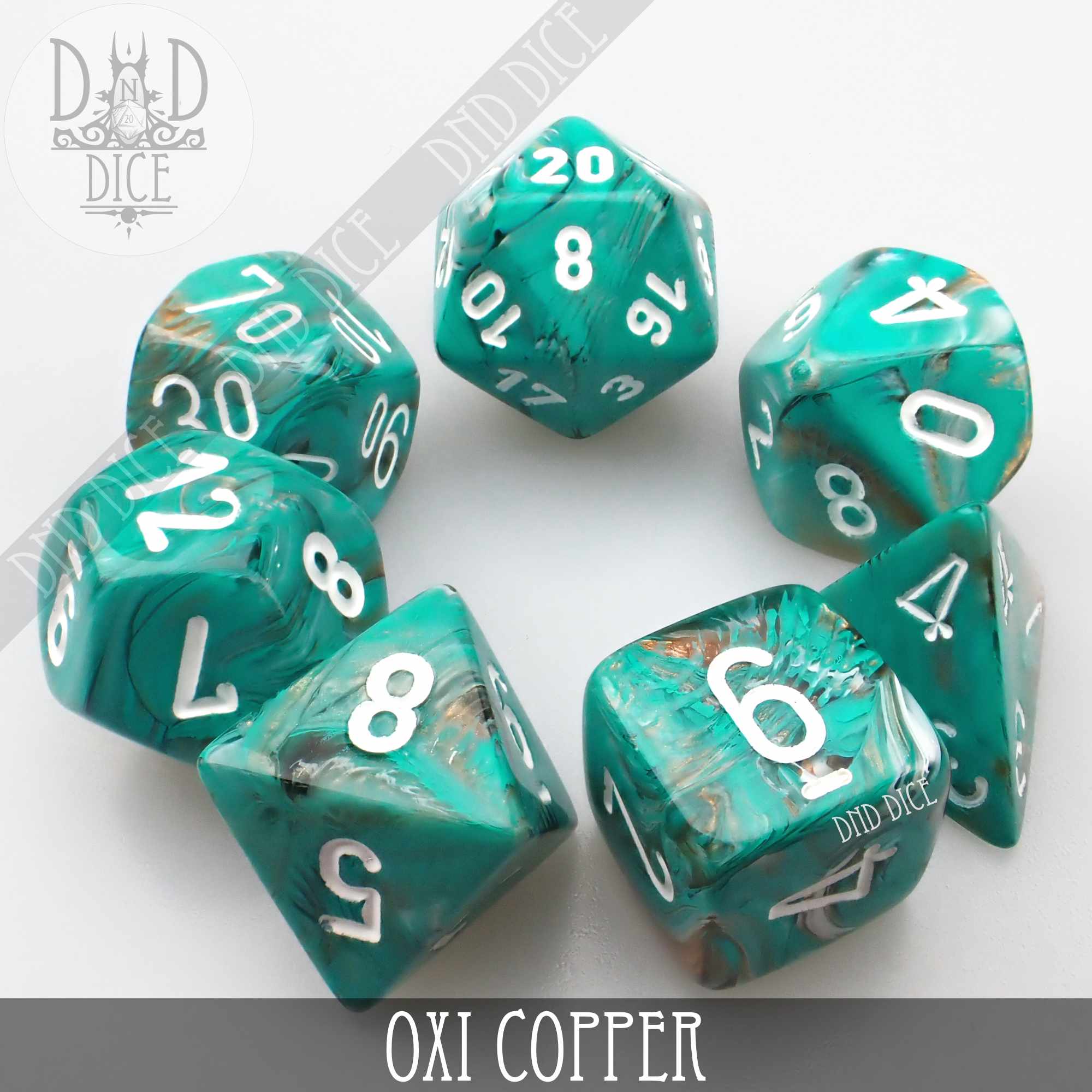 Marble Oxi-Copper Dice Set - Image 3
