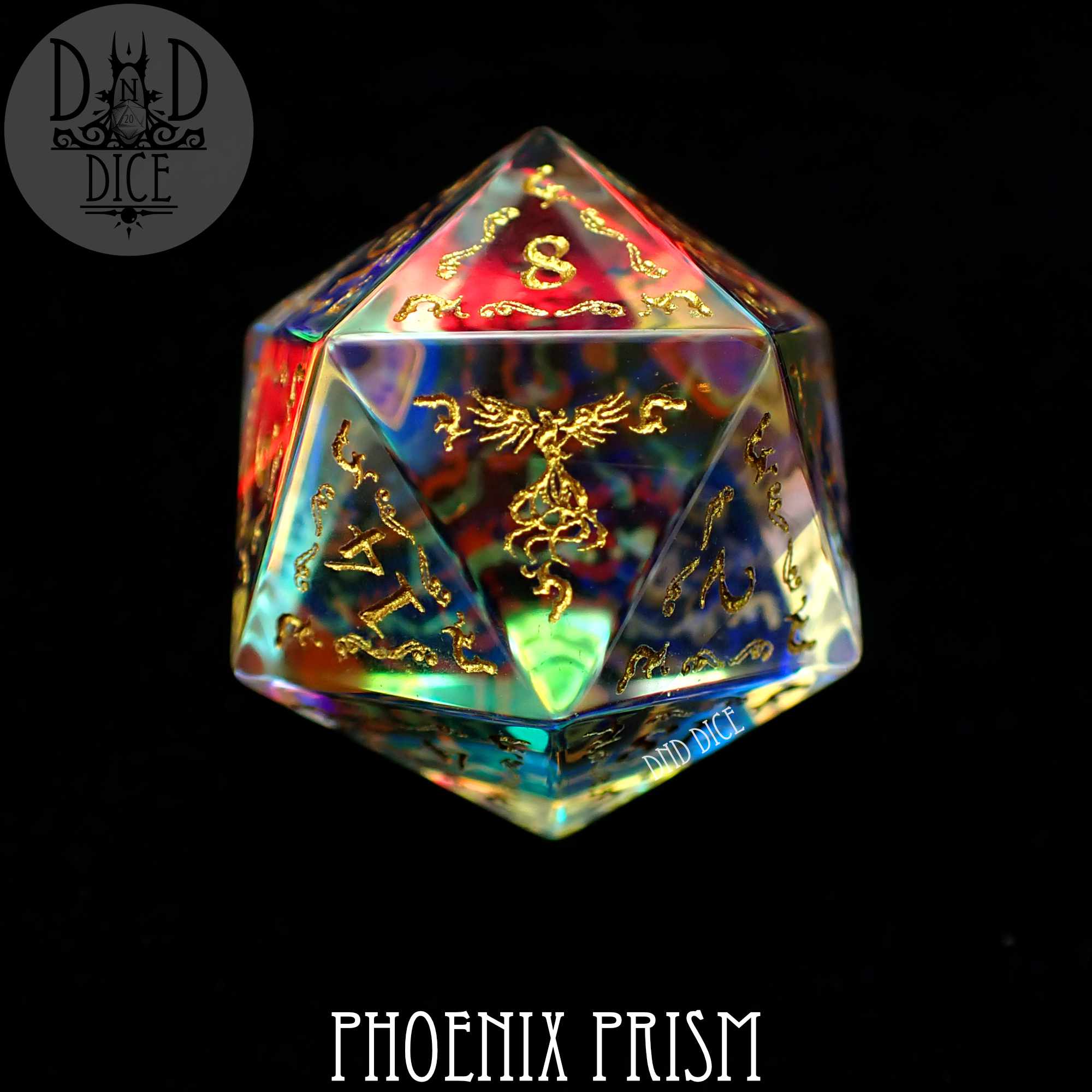 Phoenix Prism Glass Dice Set (Gift Box) - Image 4