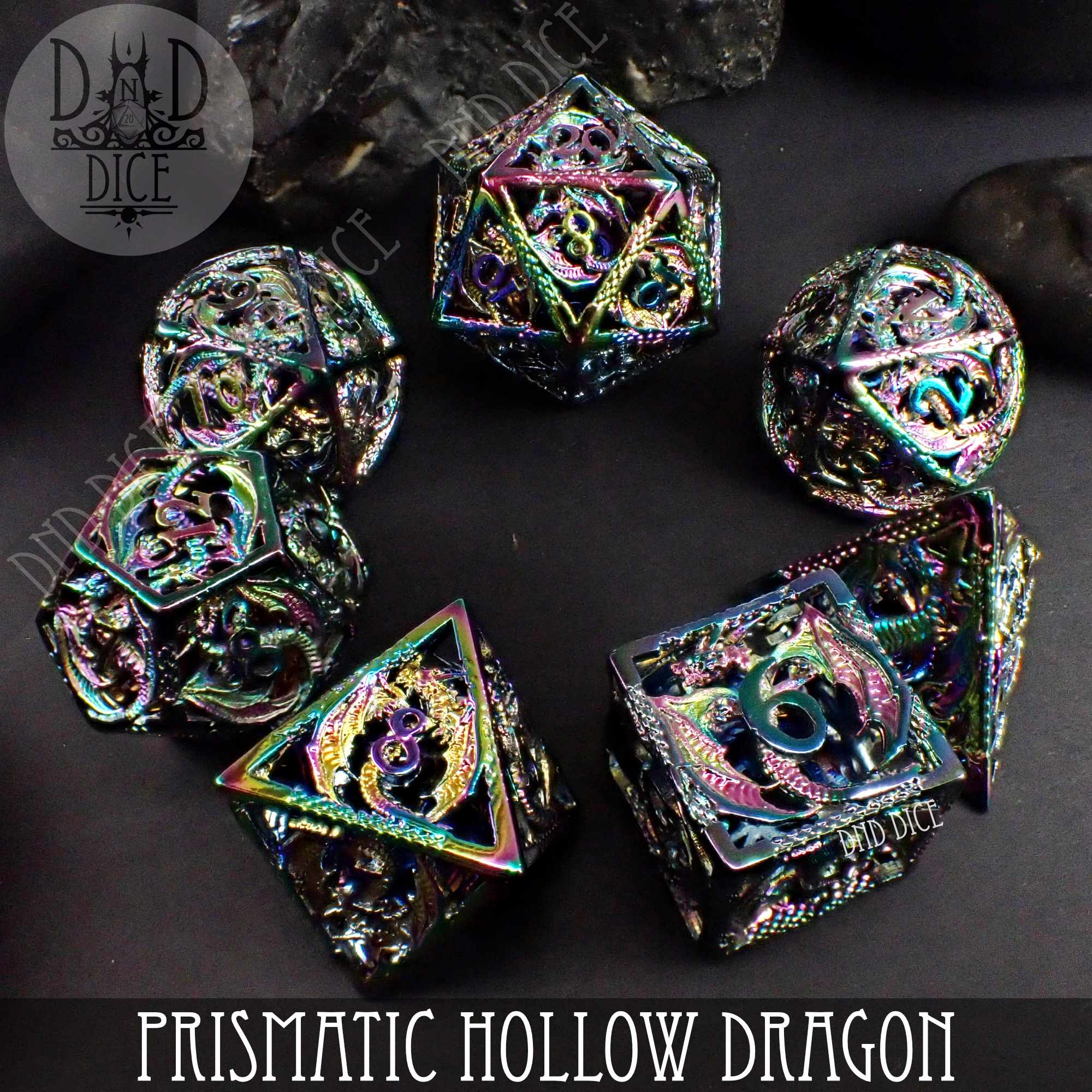 Prismatic Dragon Metal Dice Set (Gift Box) - Image 3