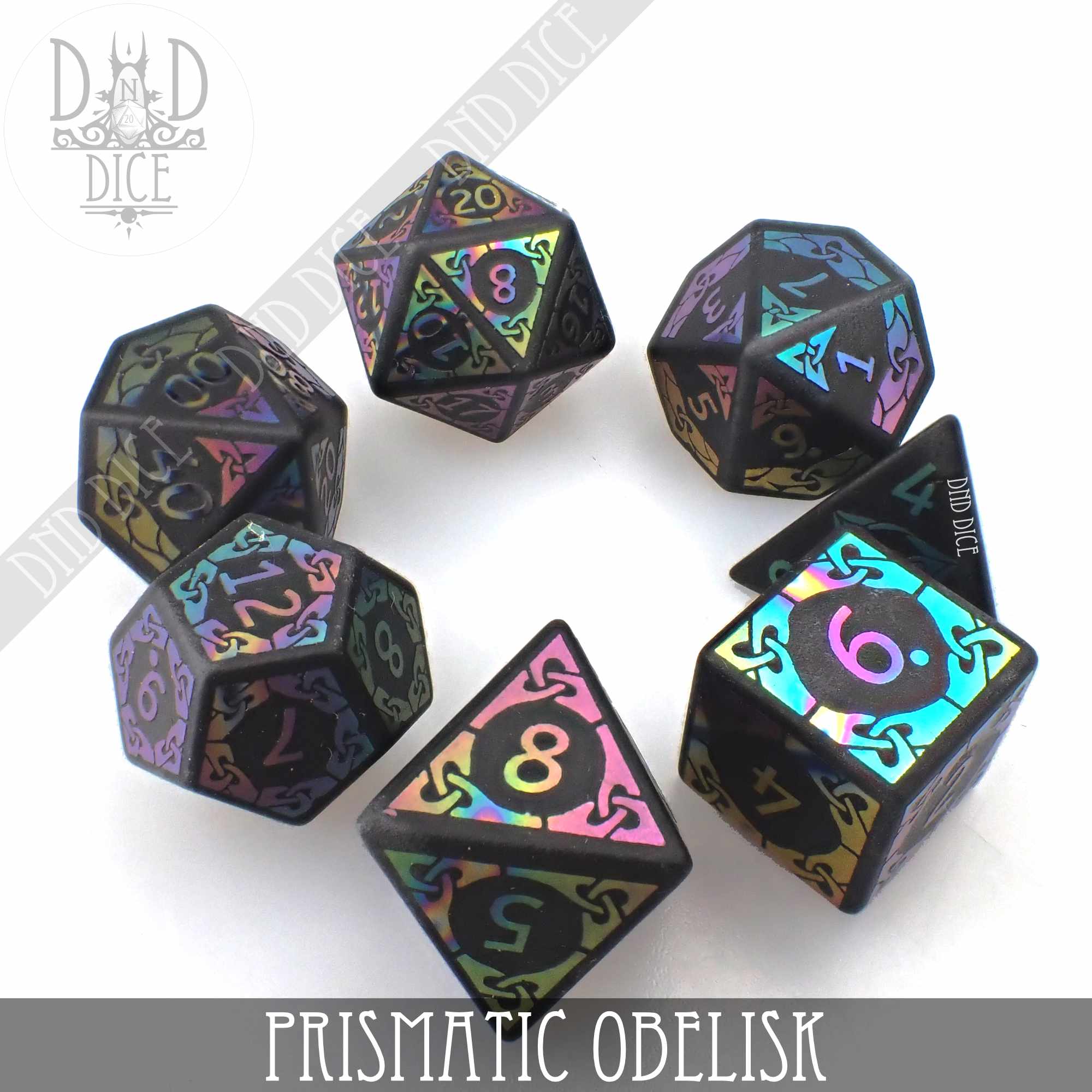 Prismatic Obelisk Obsidian Dice Set (Gift Box) - Image 3