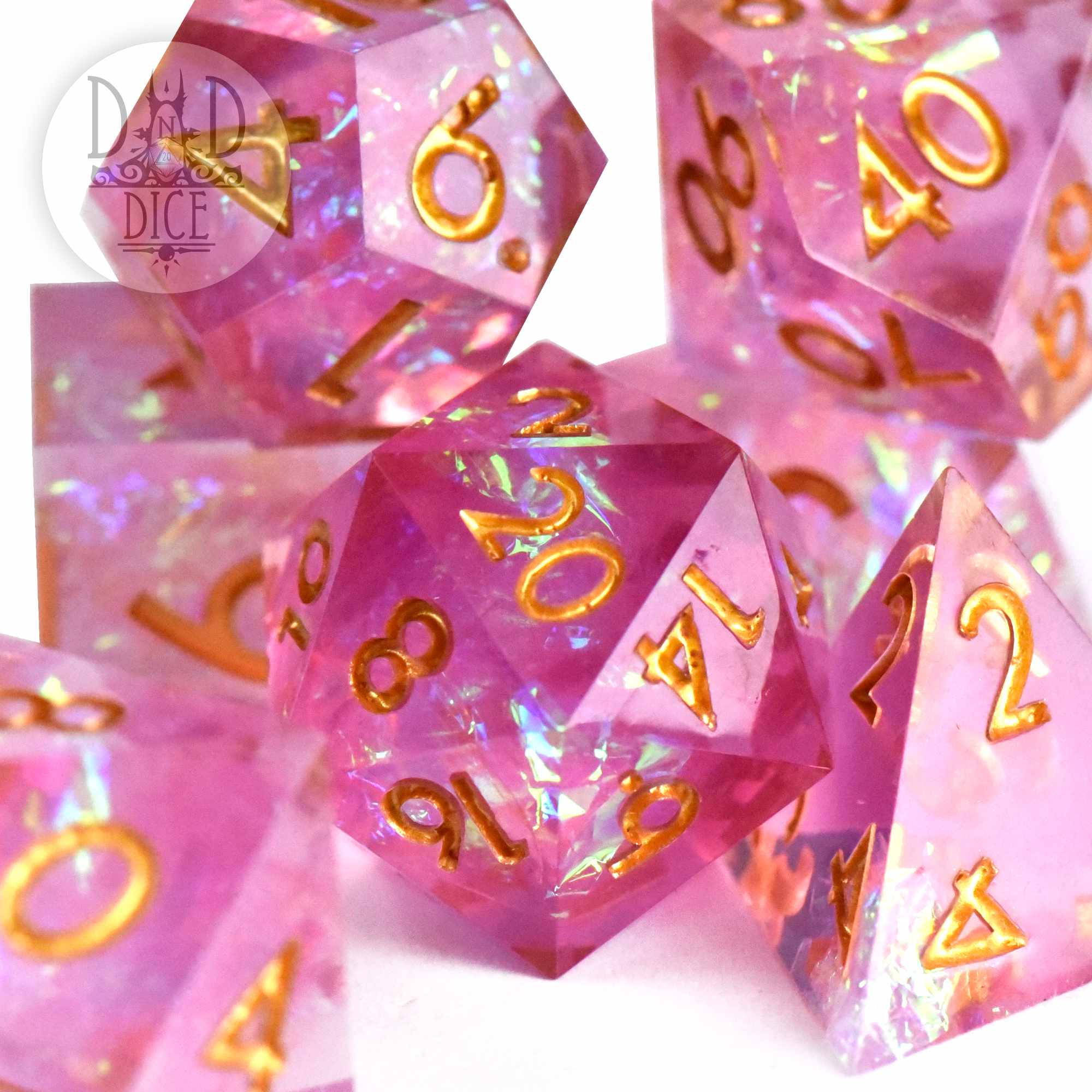 Purifying Light Handmade Dice Set (Color Change) - Image 4