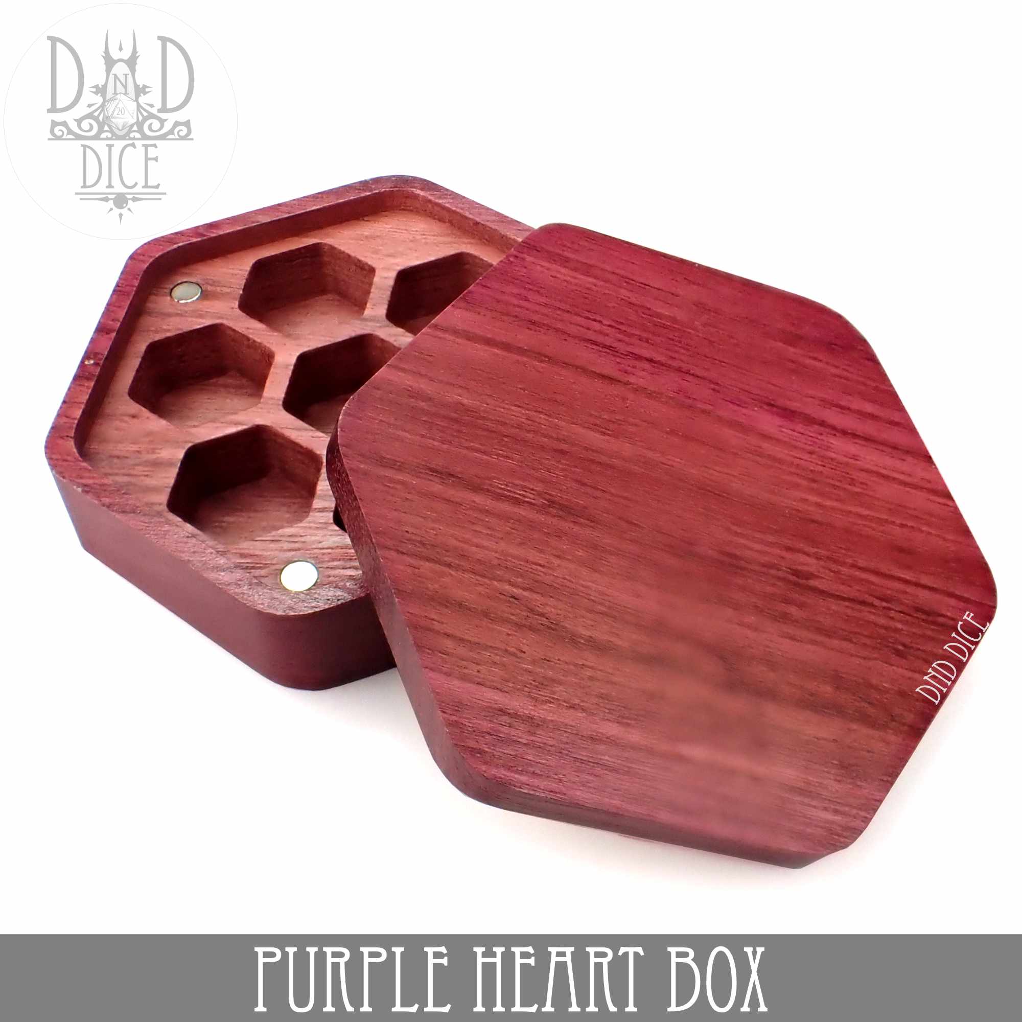 Purple Heart Wood Dice Box - Image 4