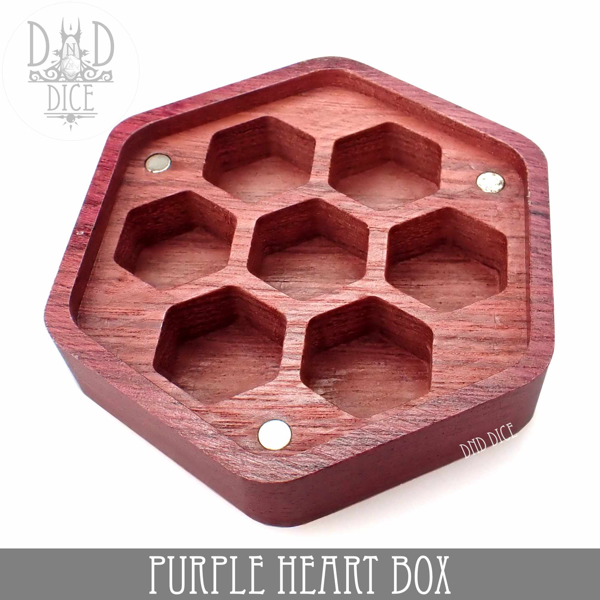 Purple Heart Wood Dice Box - Image 5