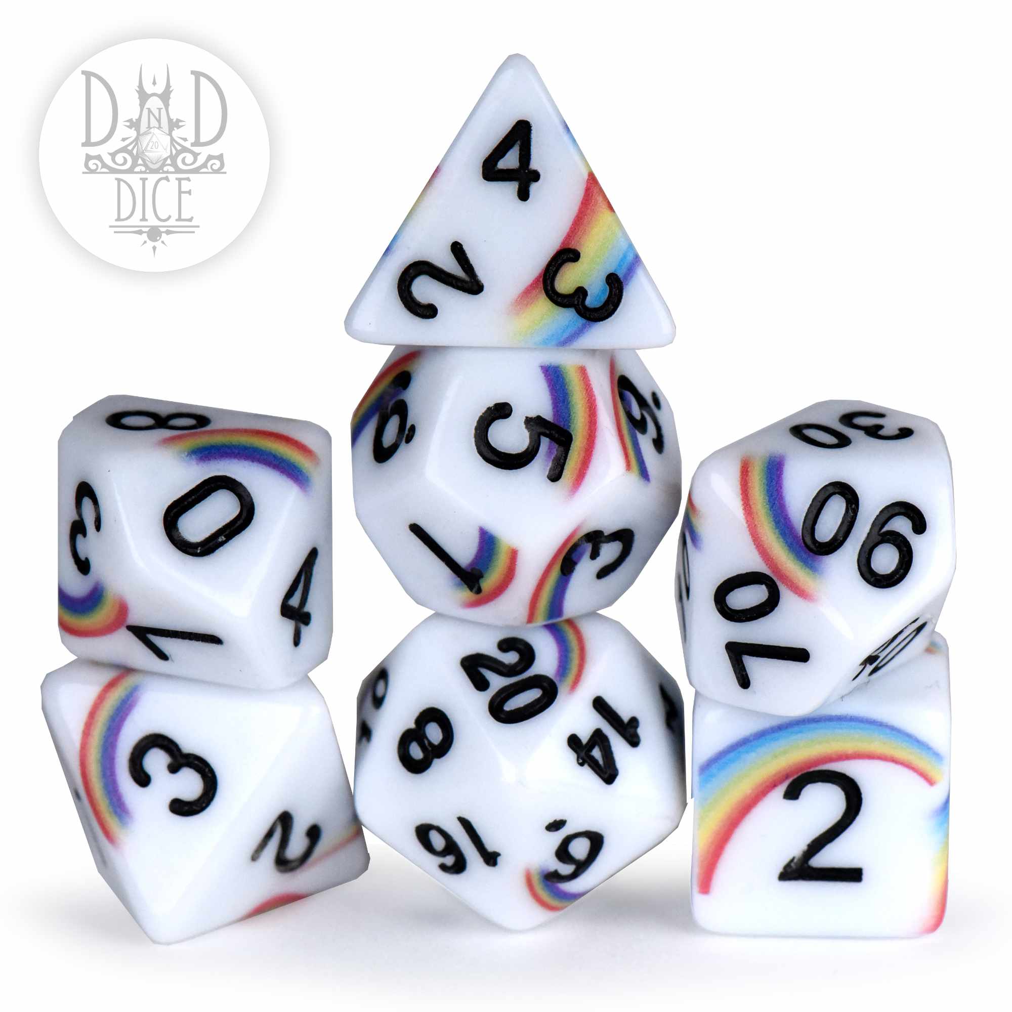 Rainbow Doodles Dice Set