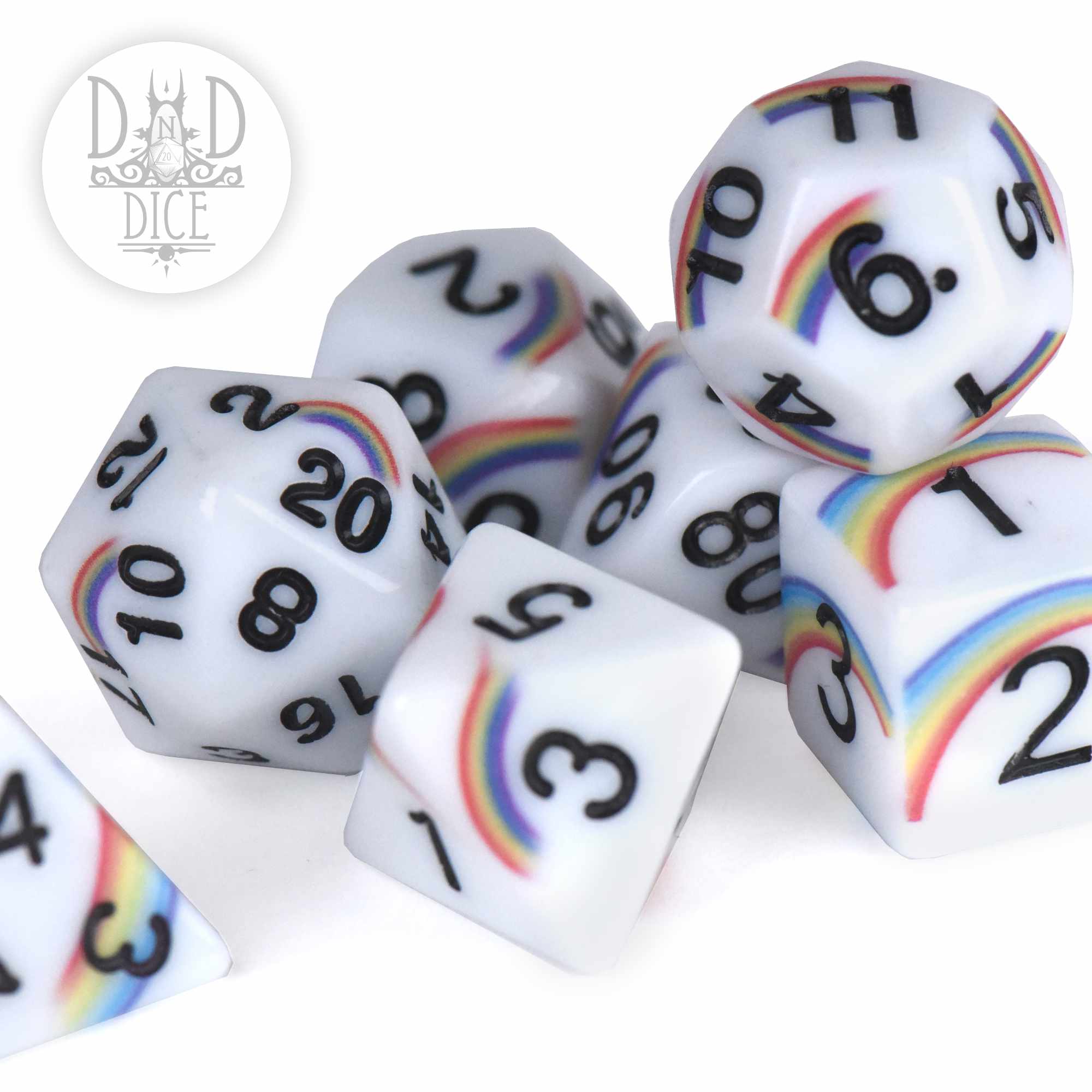 Rainbow Doodles Dice Set - Image 2