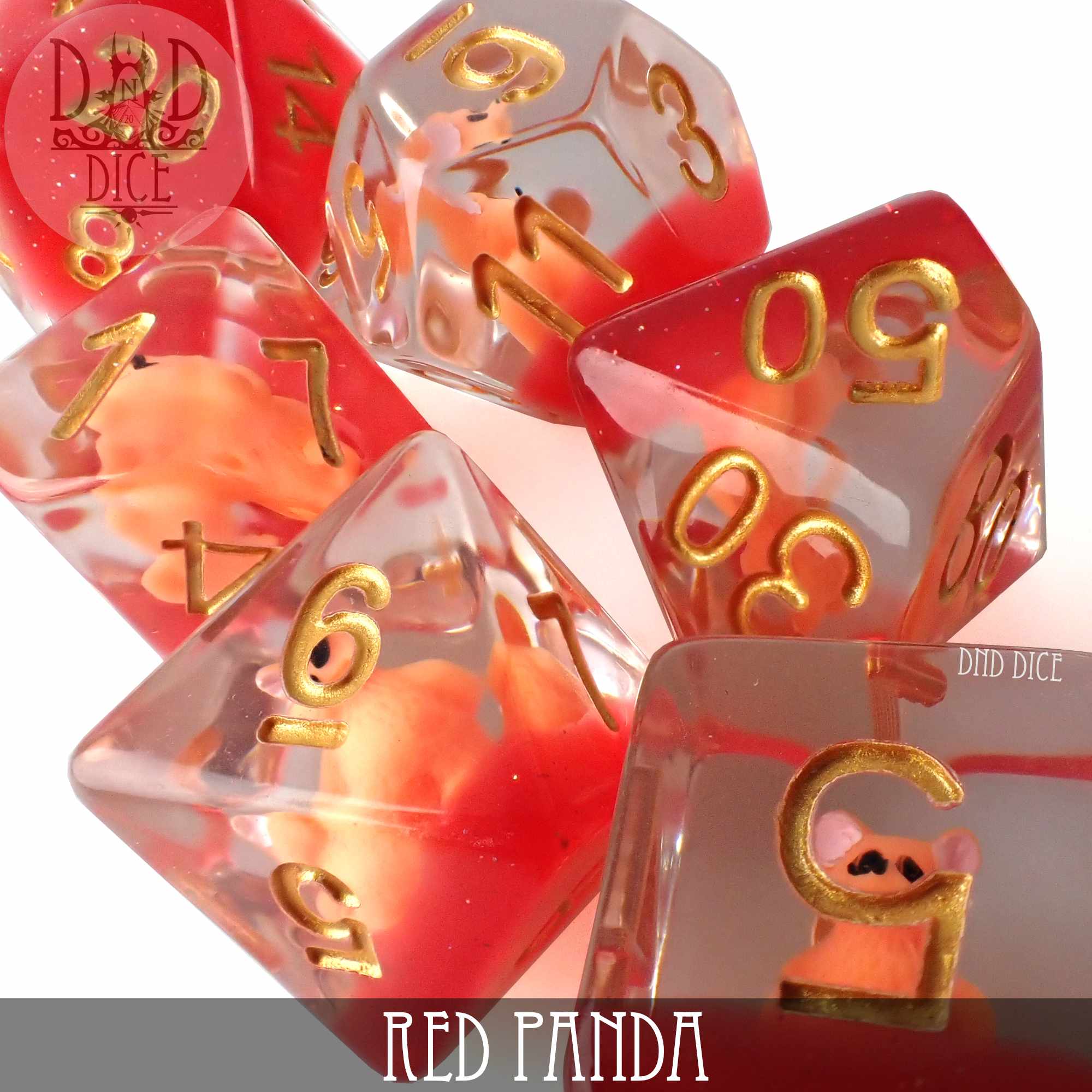 Red Panda Dice Set - Image 2