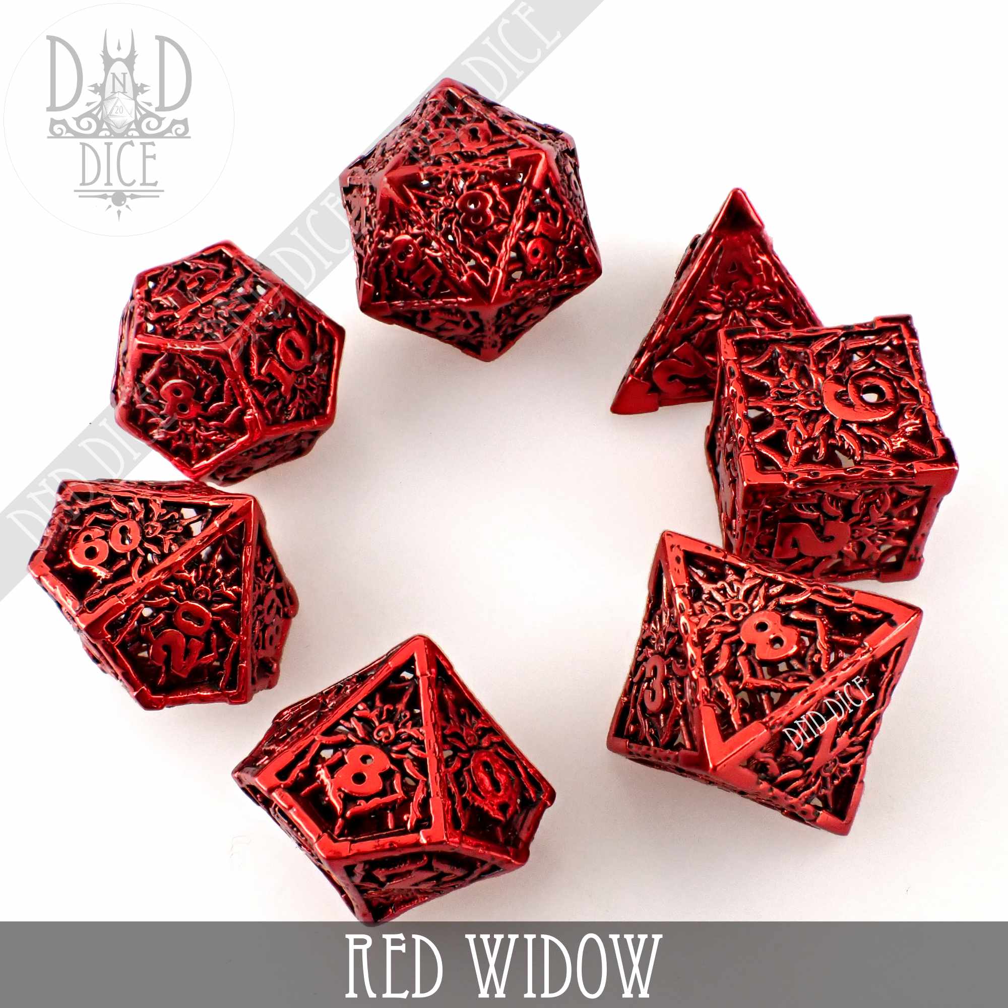 Red Widow Metal Dice Set (Gift Box) - Image 3