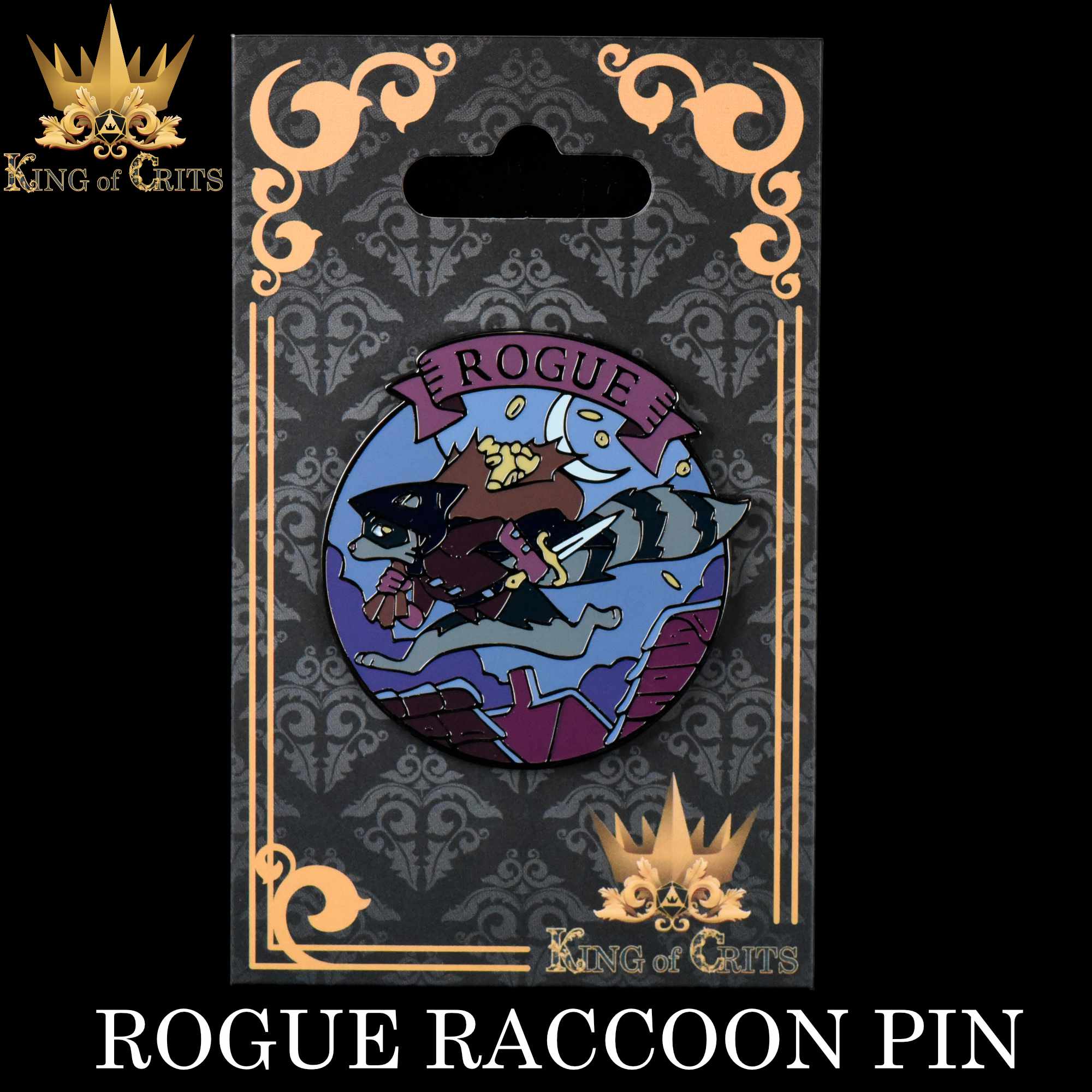 Rogue Raccoon Enamel Pin - Image 3