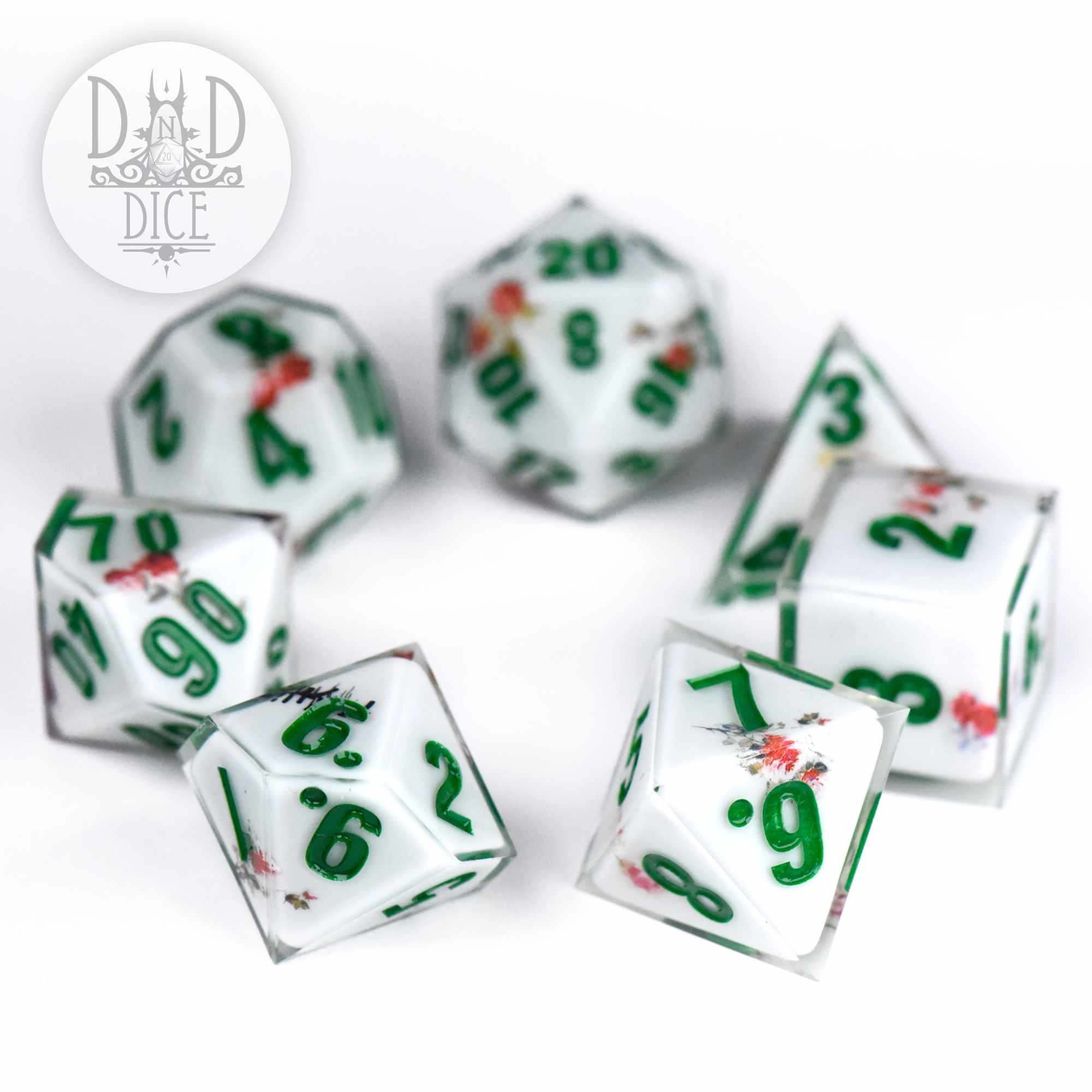 Rose Tattoo Handmade Dice Set - Image 3