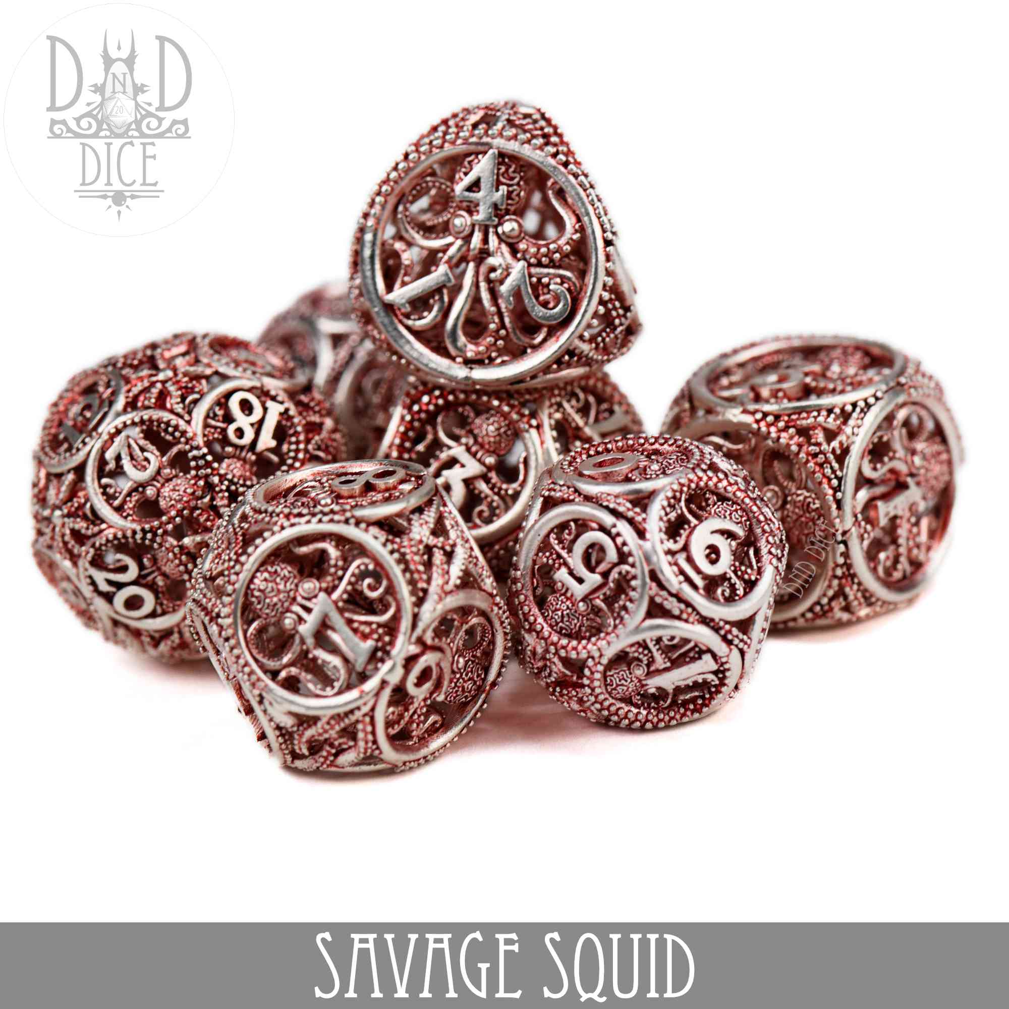 Savage Squid Metal Dice Set (Gift Box) - Image 3