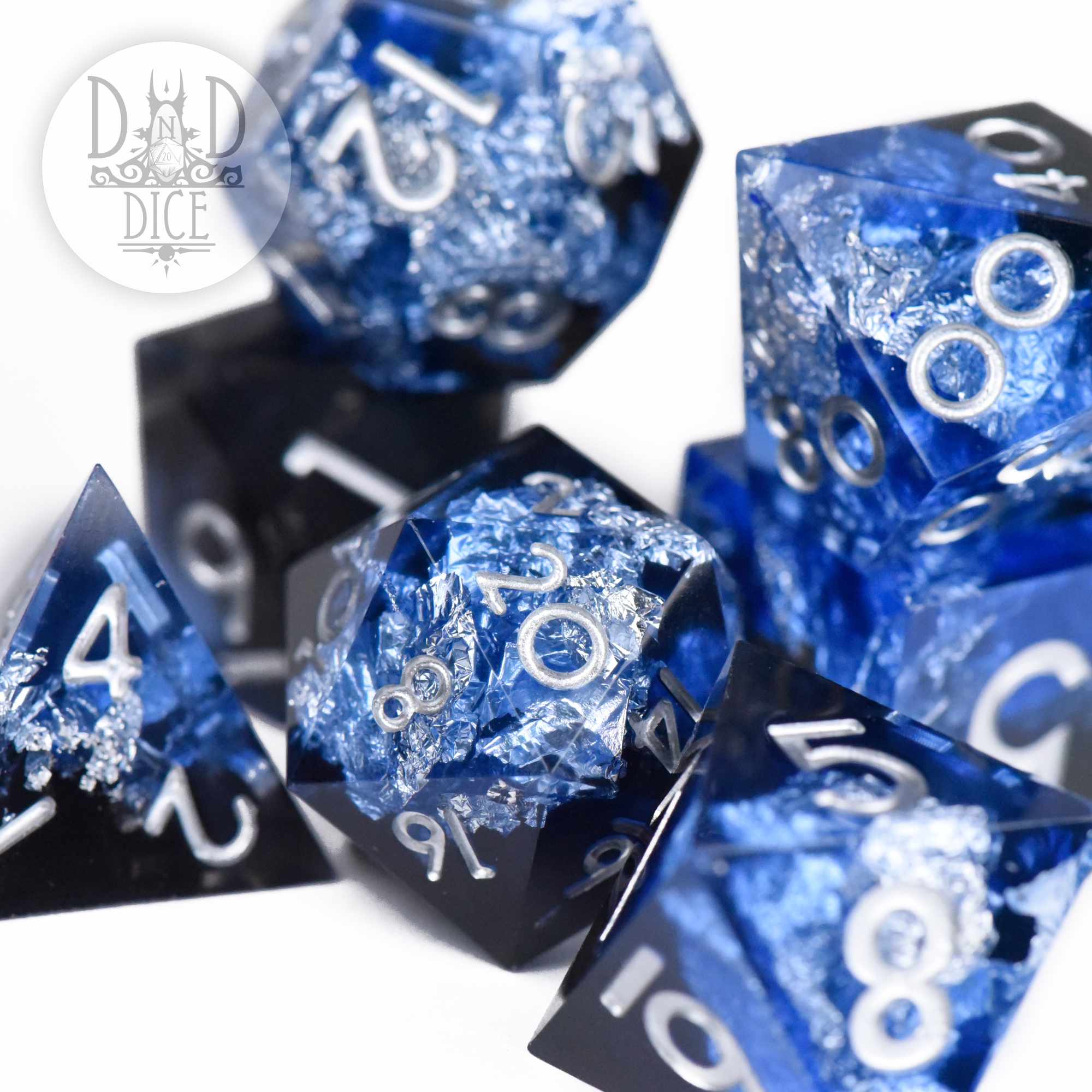 Silver Seas Handmade Dice Set - Image 2