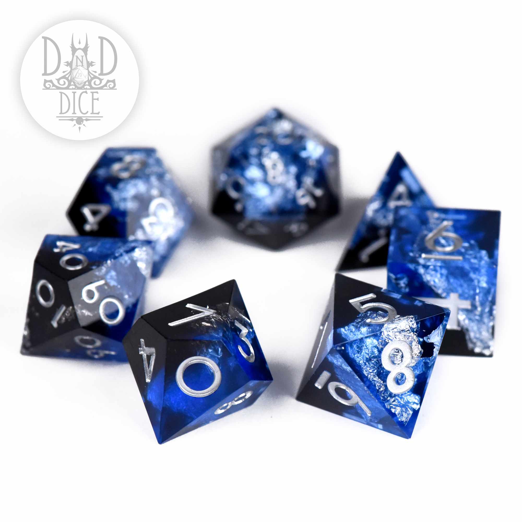 Silver Seas Handmade Dice Set - Image 3
