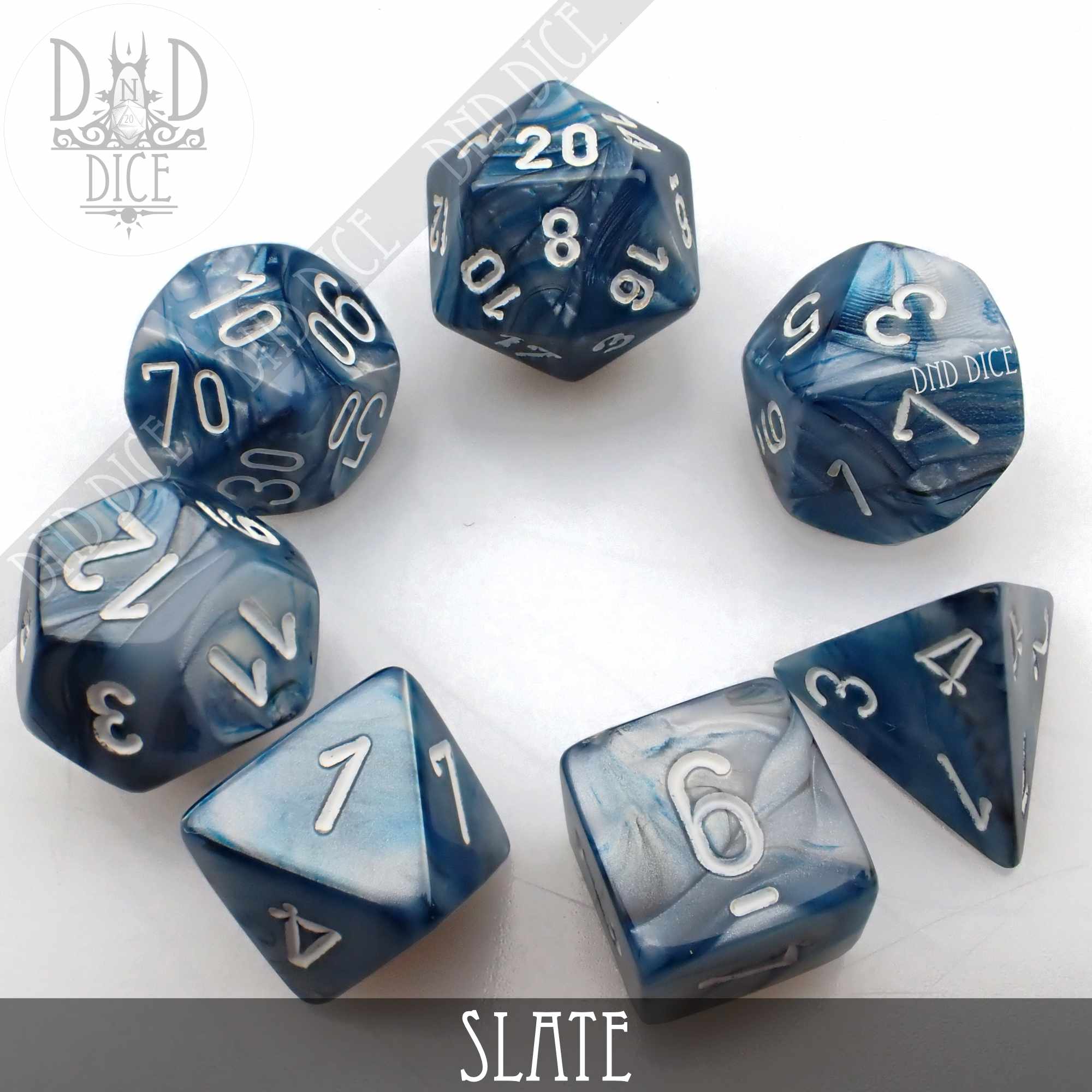 Lustrous Slate Dice Set - Image 3