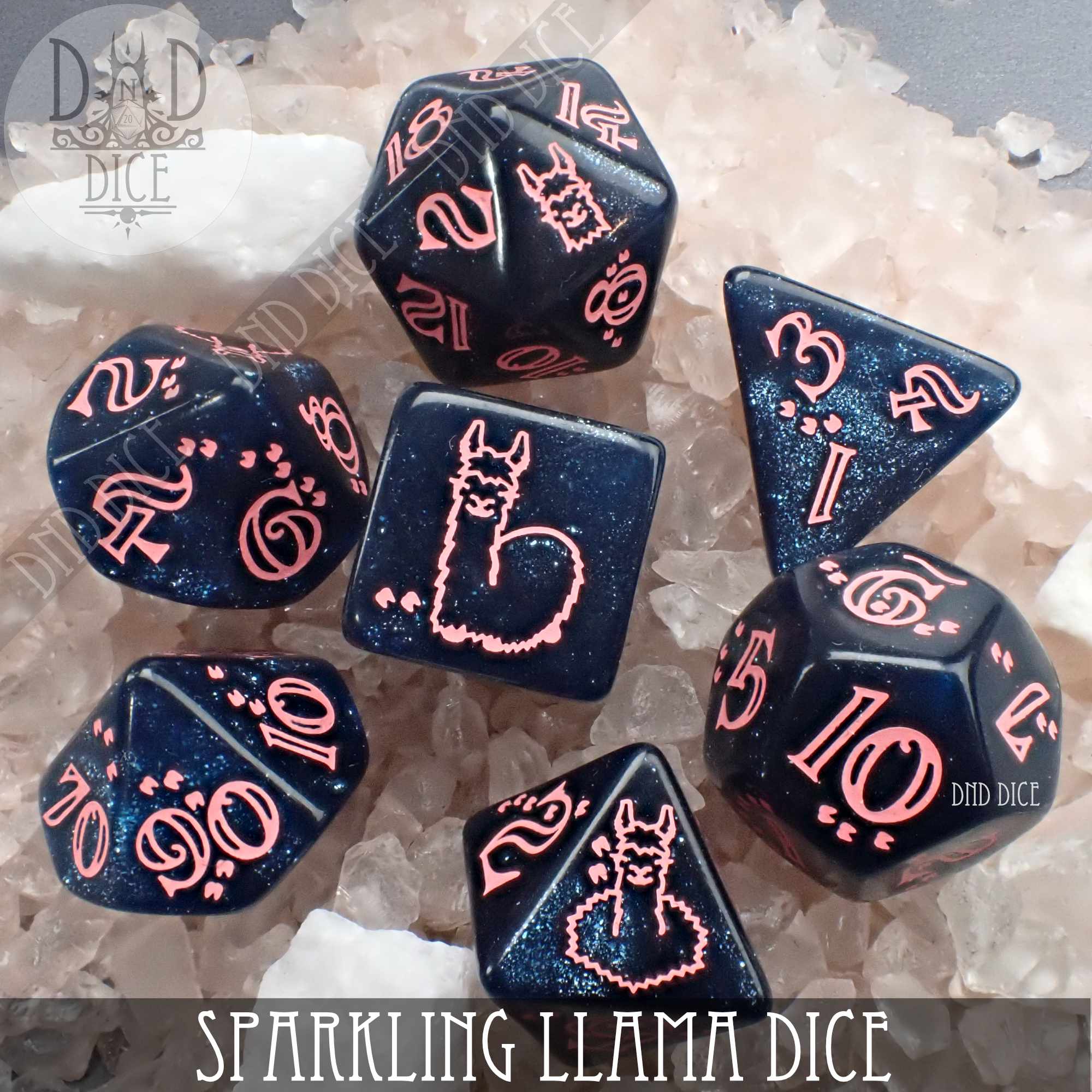 Sparkling Llama Dice Set - Image 4