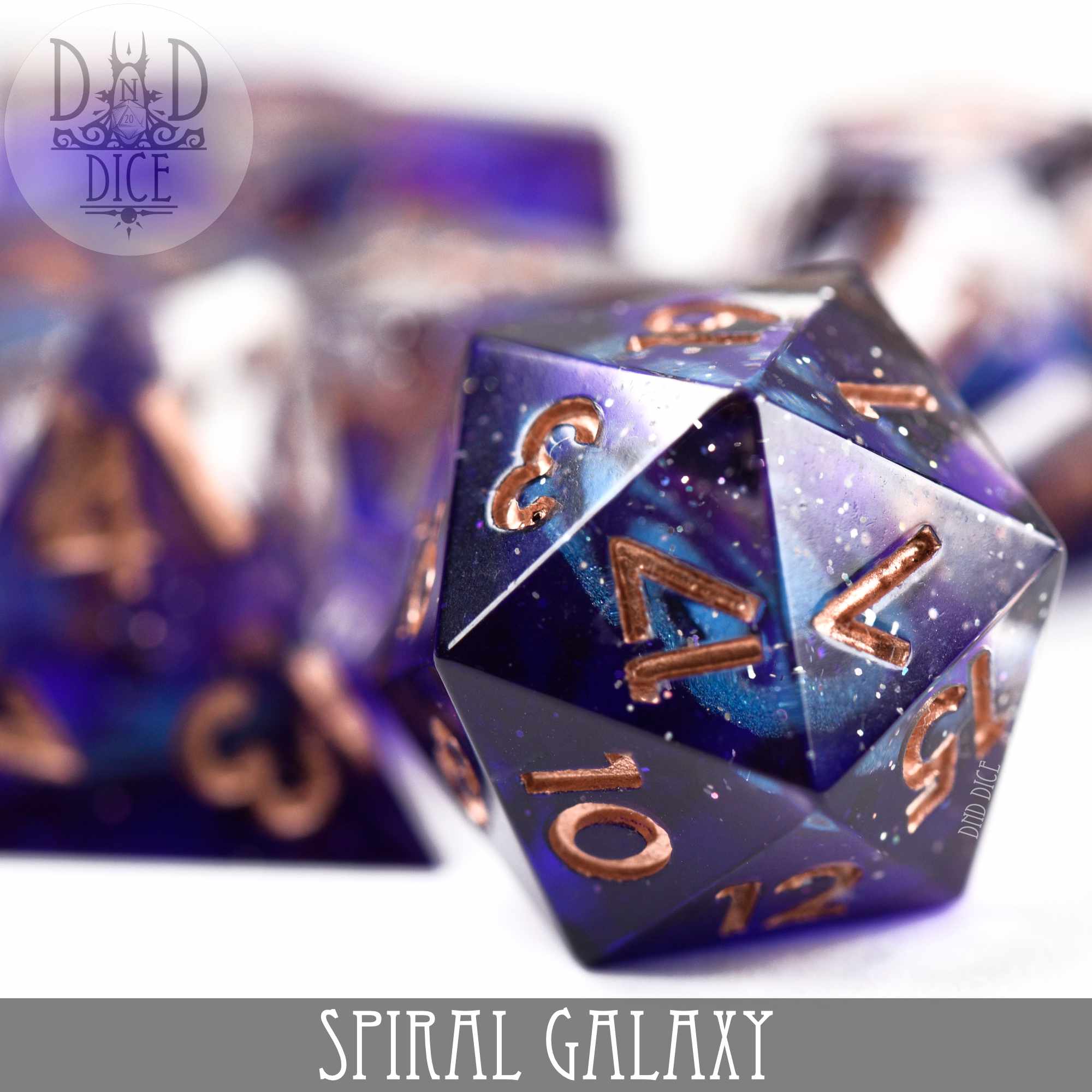 Spiral Galaxy Handmade Dice Set - Image 3