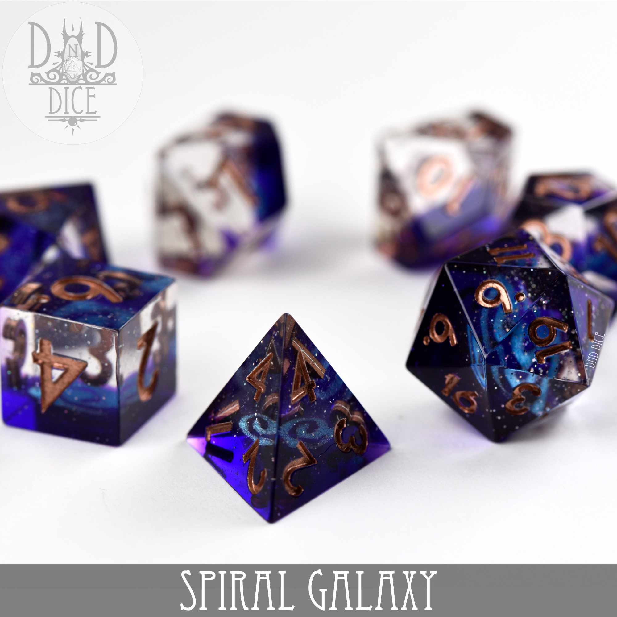 Spiral Galaxy Handmade Dice Set - Image 4