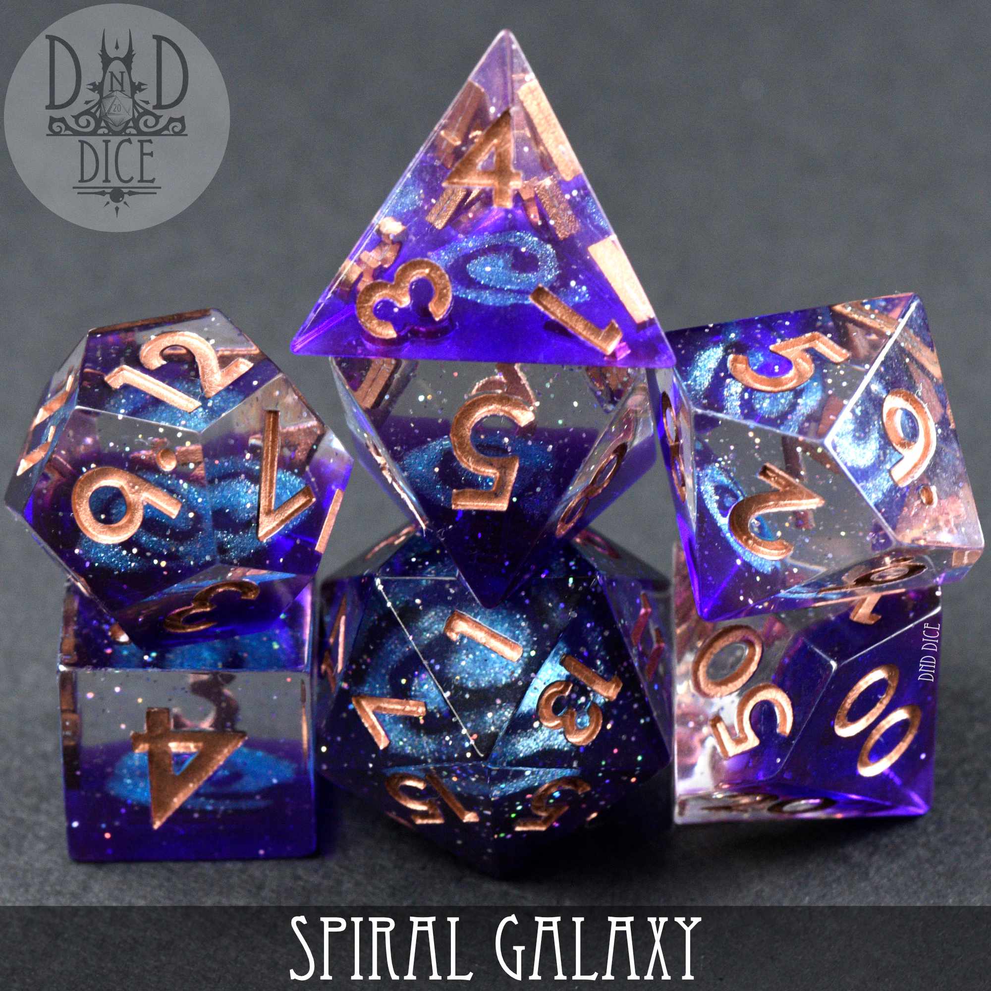Spiral Galaxy Handmade Dice Set - Image 5