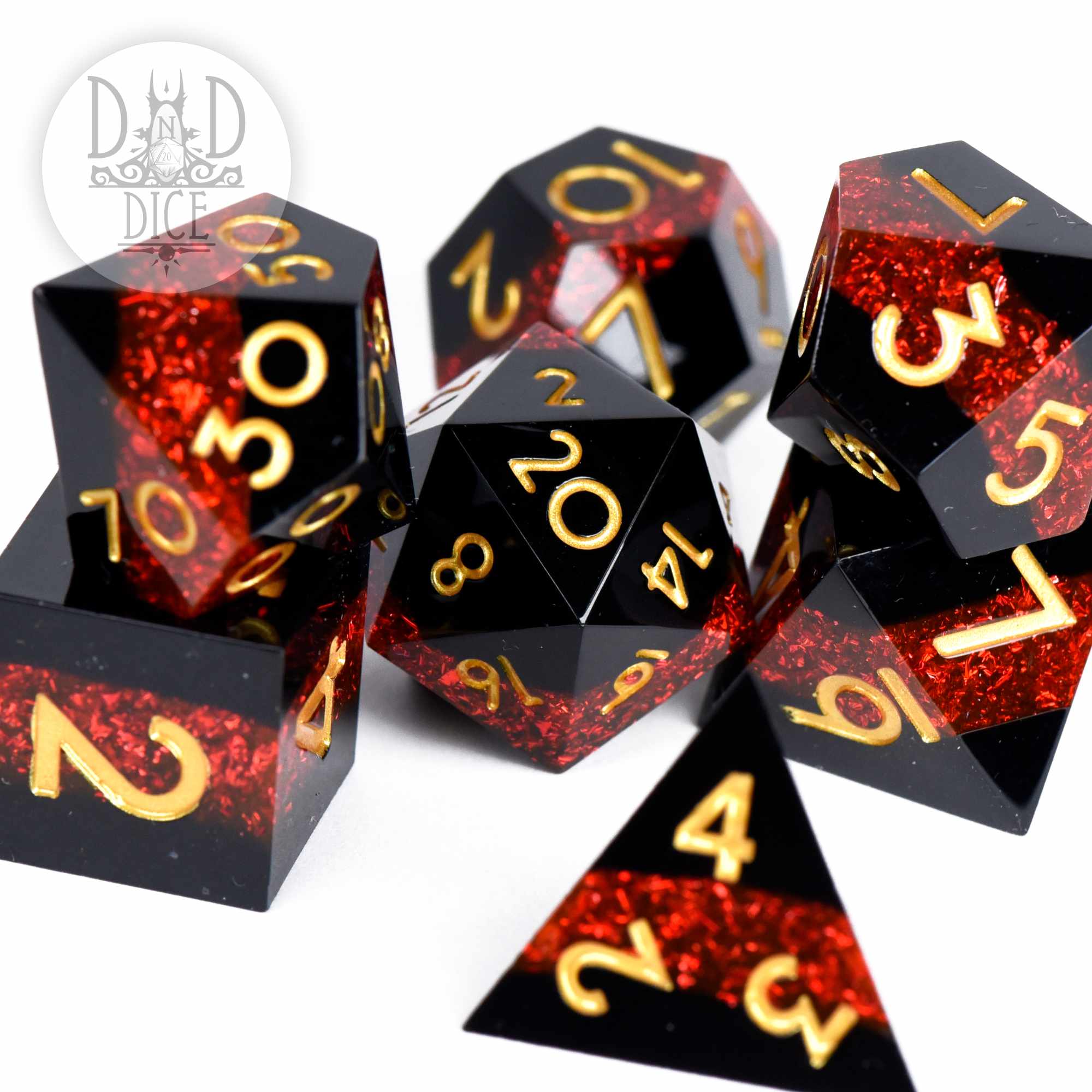 Star Belt: Red Handmade Dice Set - Image 2