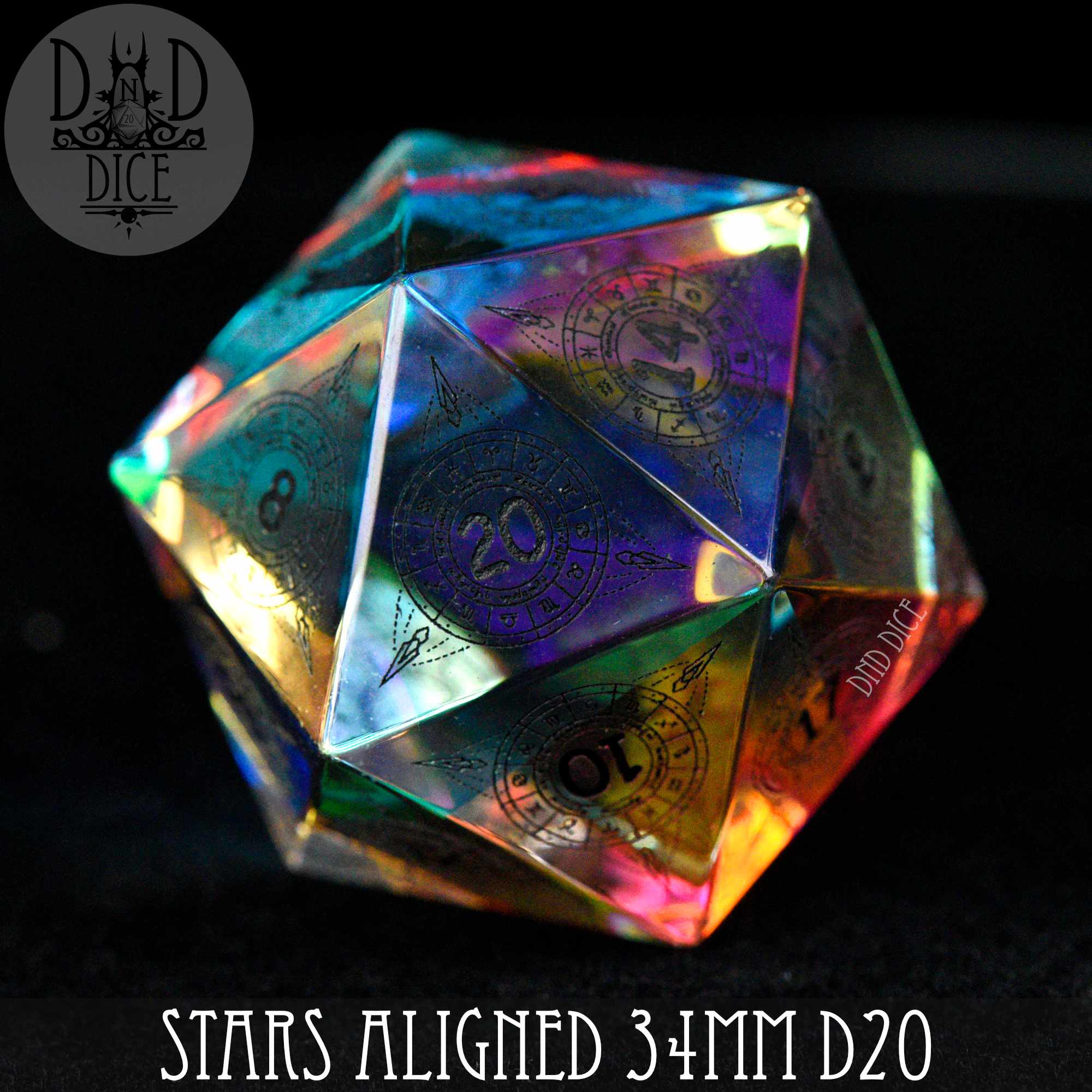 Stars Aligned Glass 30mm D20 (Gift Box) - Image 3