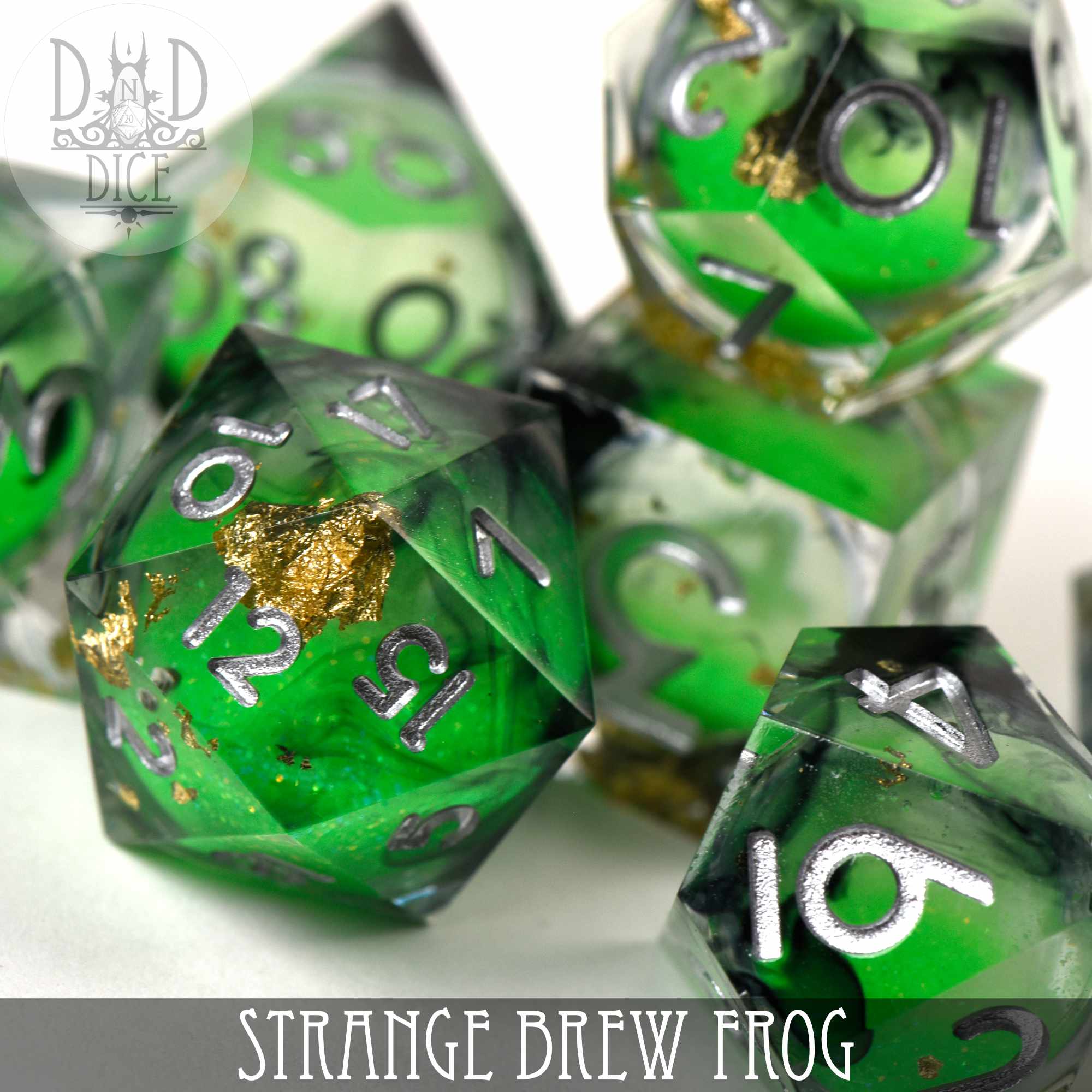 Strange Brew : Frog Liquid Core Dice Set - Image 2