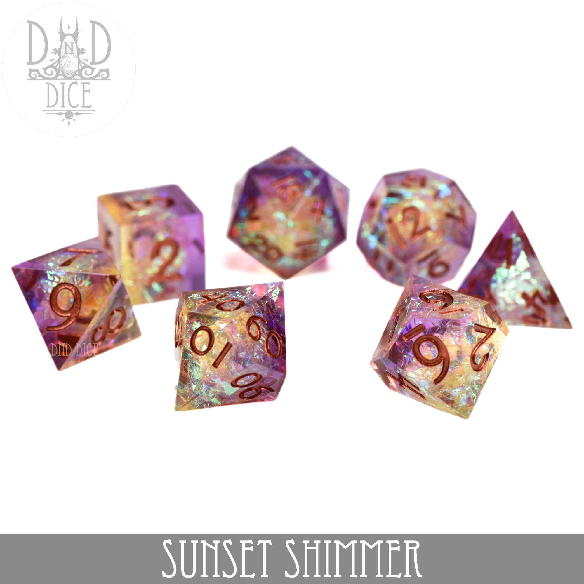 Sunset Shimmer Handmade Dice Set - Image 3