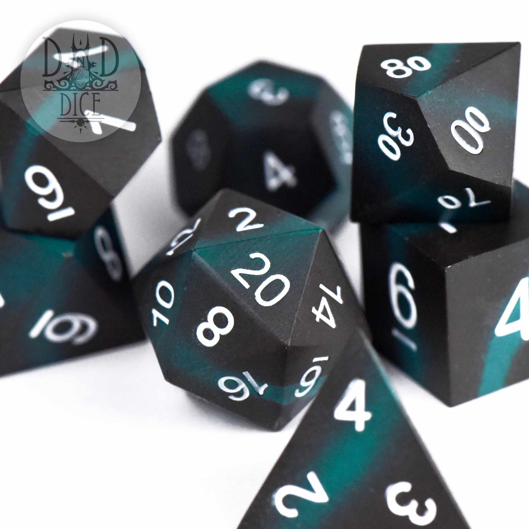 Tagging Teal Metal Dice Set - Image 2