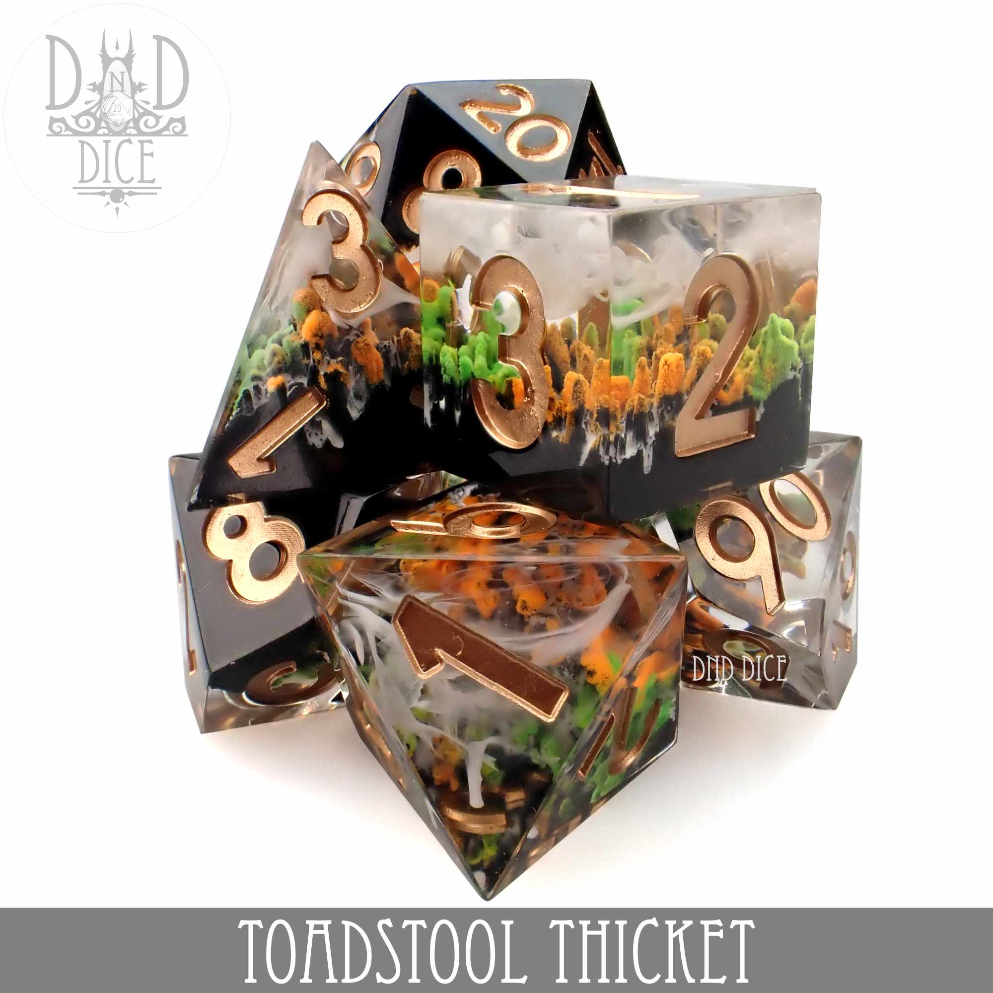 Toadstool Thicket Handmade Dice Set - Image 2