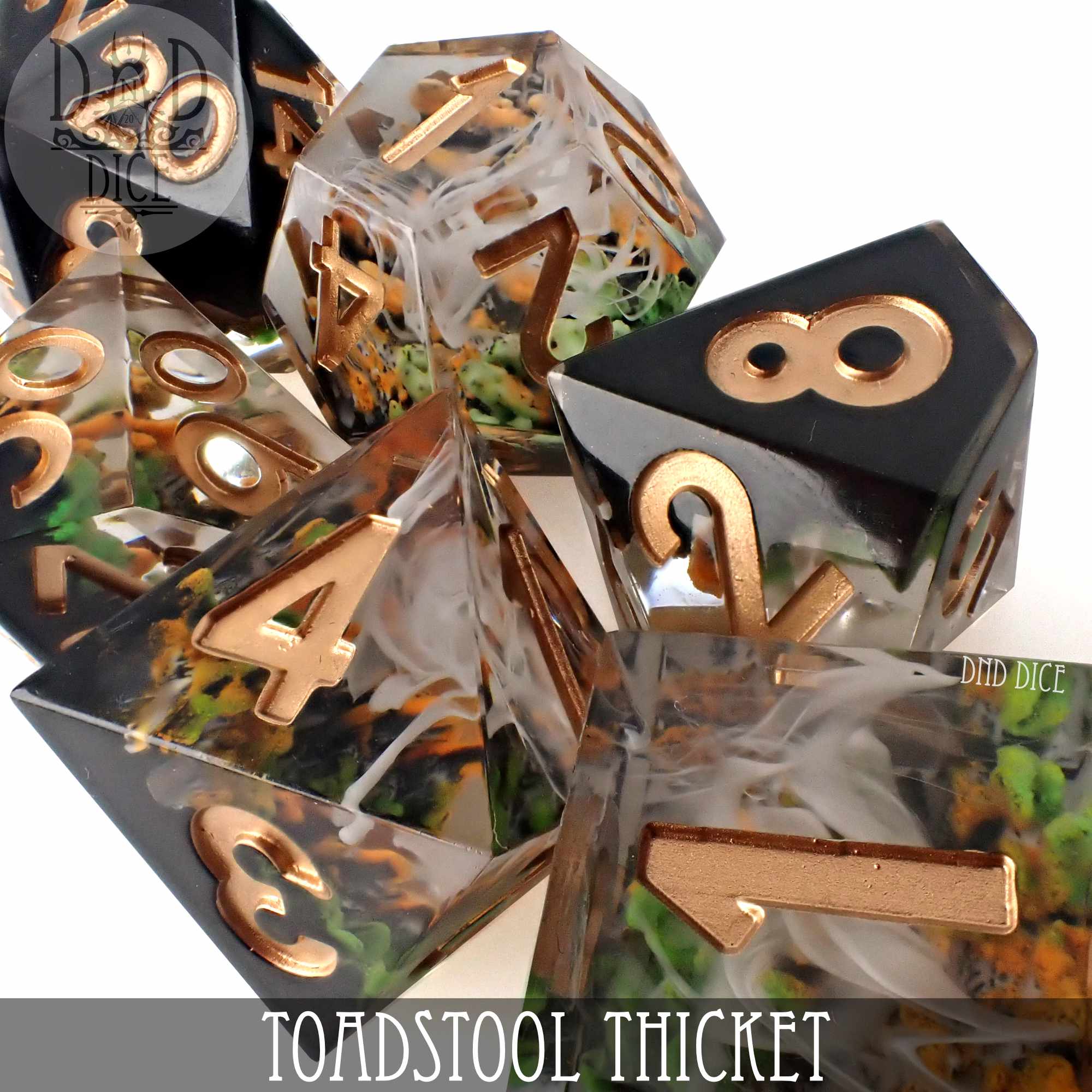 Toadstool Thicket Handmade Dice Set - Image 3