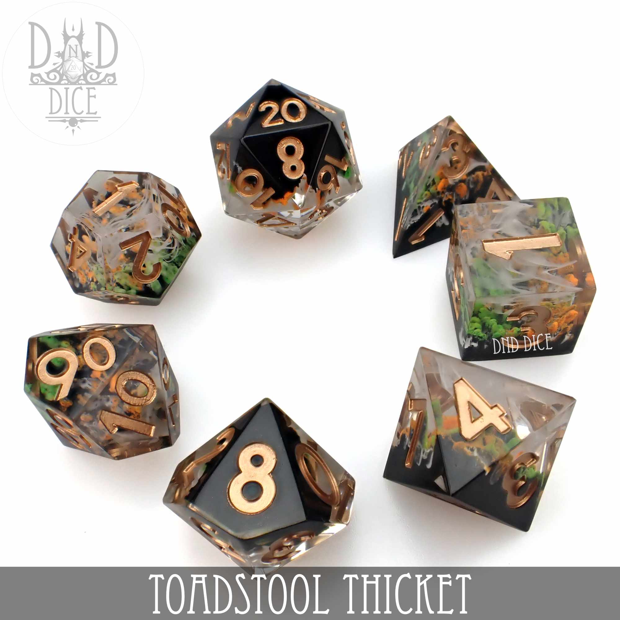 Toadstool Thicket Handmade Dice Set - Image 4