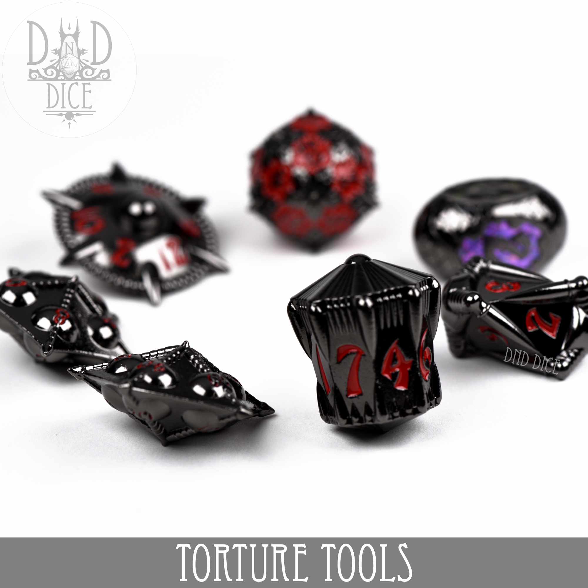 Torture Tools Red - Metal Dice Set - Image 2