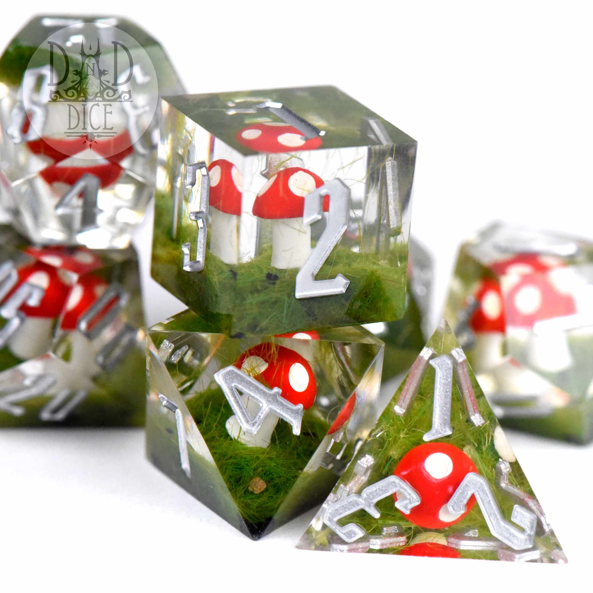 Turf and Toadstools Handmade Dice Set - Image 2