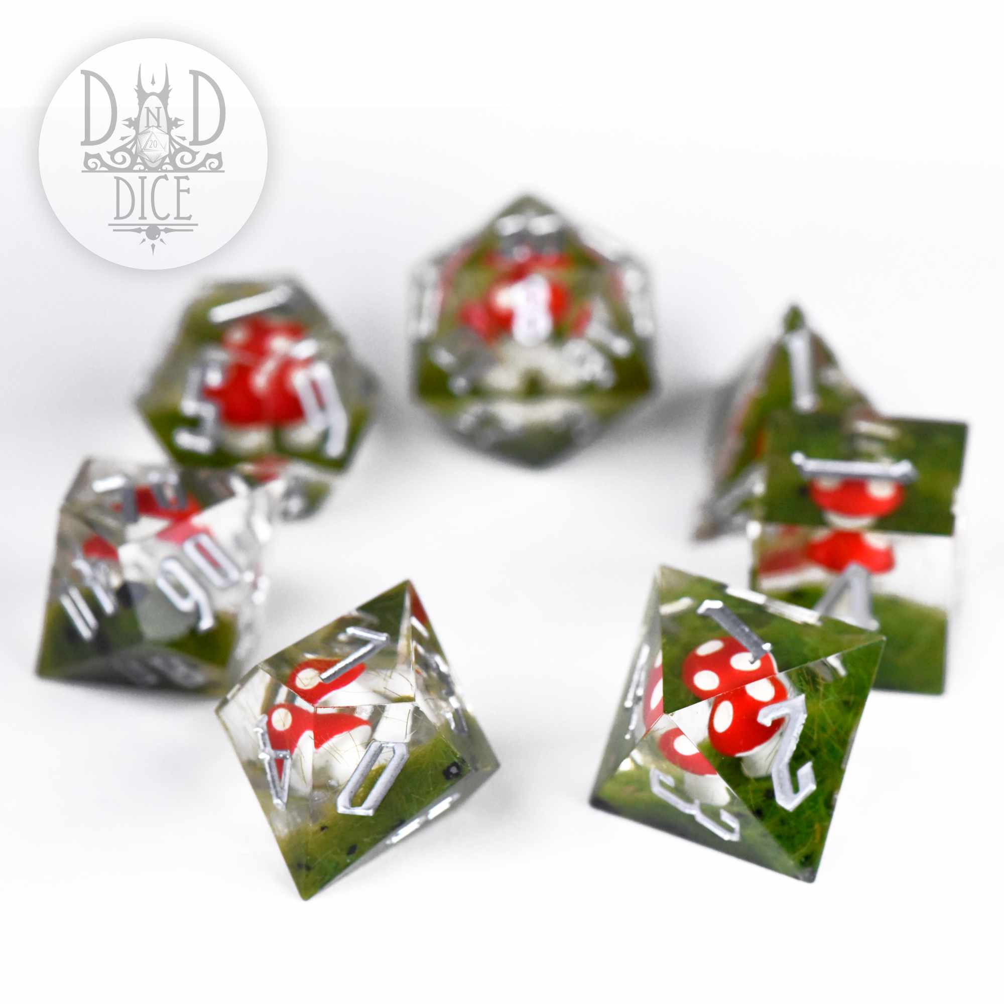 Turf and Toadstools Handmade Dice Set - Image 3