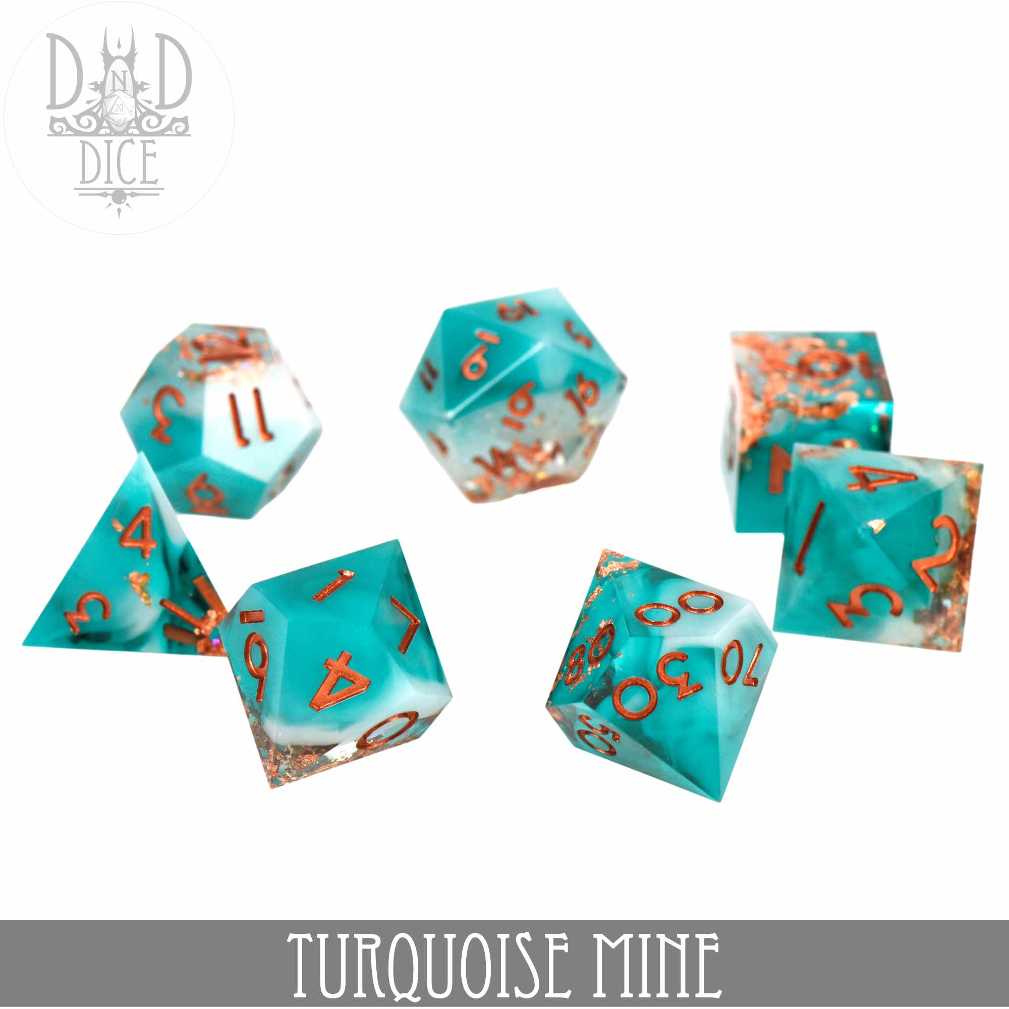 Turquoise Mine Handmade Dice Set - Image 3