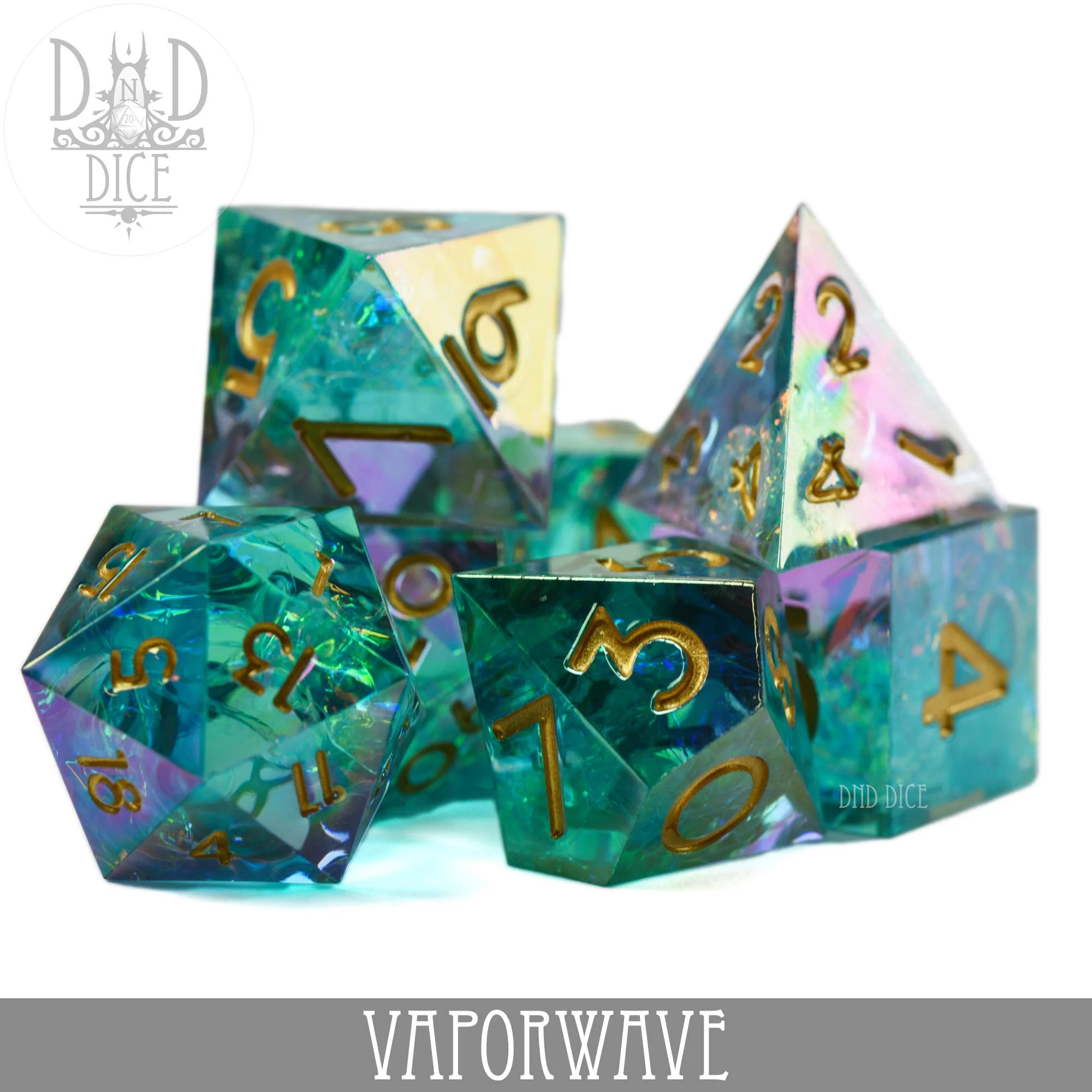 Vaporwave Handmade Dice Set - Image 2