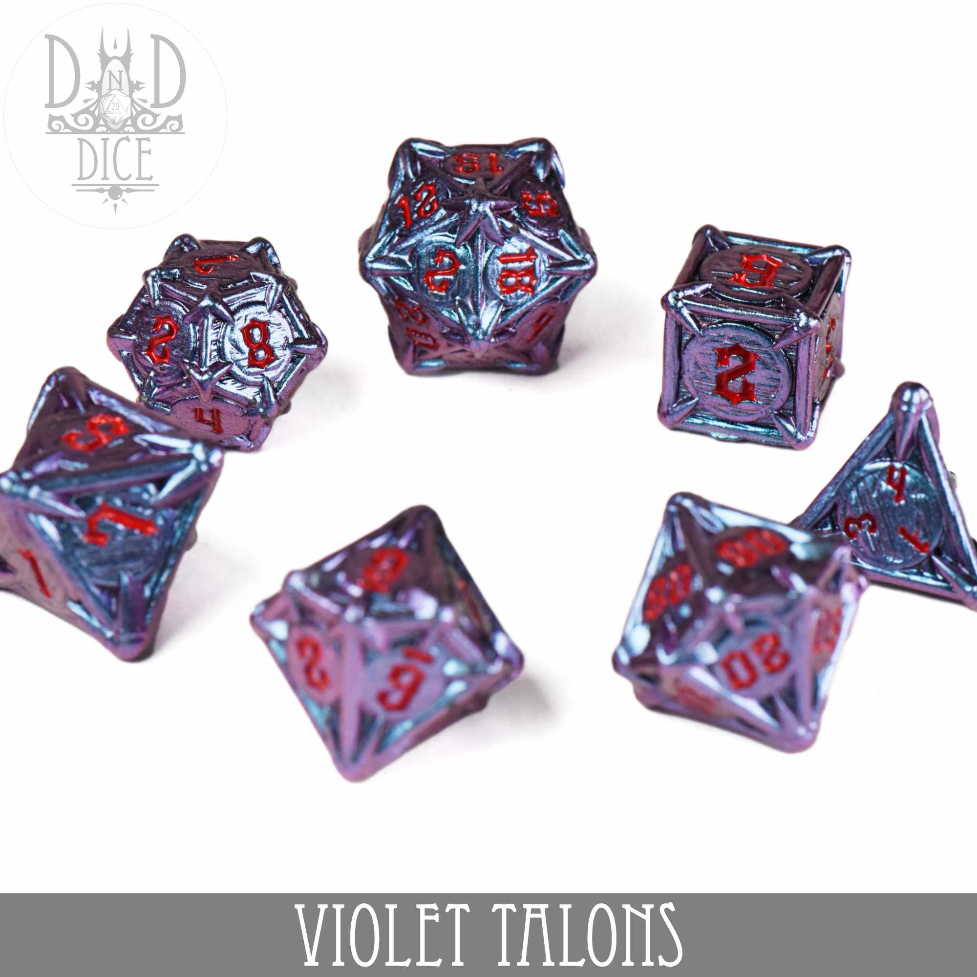Violet Talons Metal Dice Set - Image 2