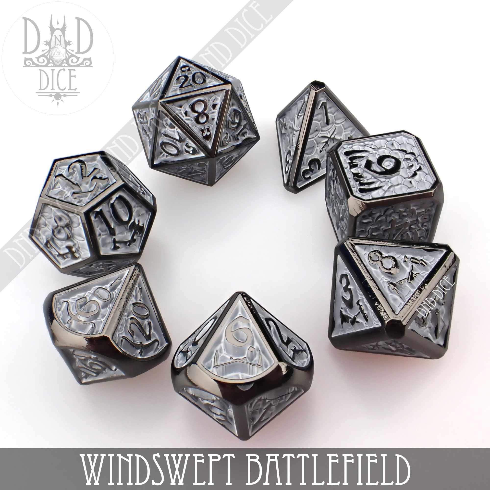 Windswept Battlefield Metal Dice Set - Image 3